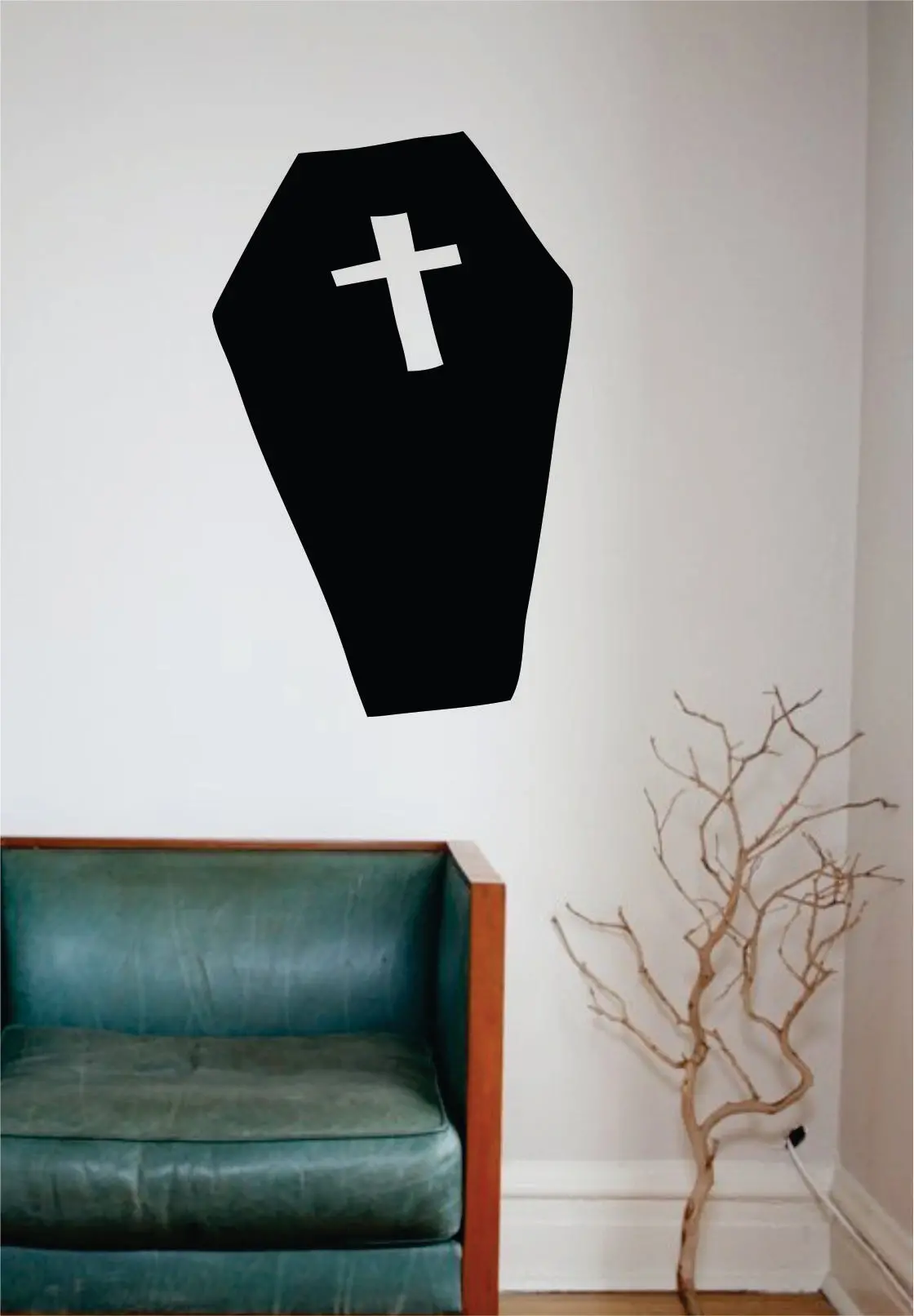 Halloween Coffin Wall Decal Sticker Vinyl Living Room Bedroom Decor Art Teen Skull Holiday Scary Haunted 1
