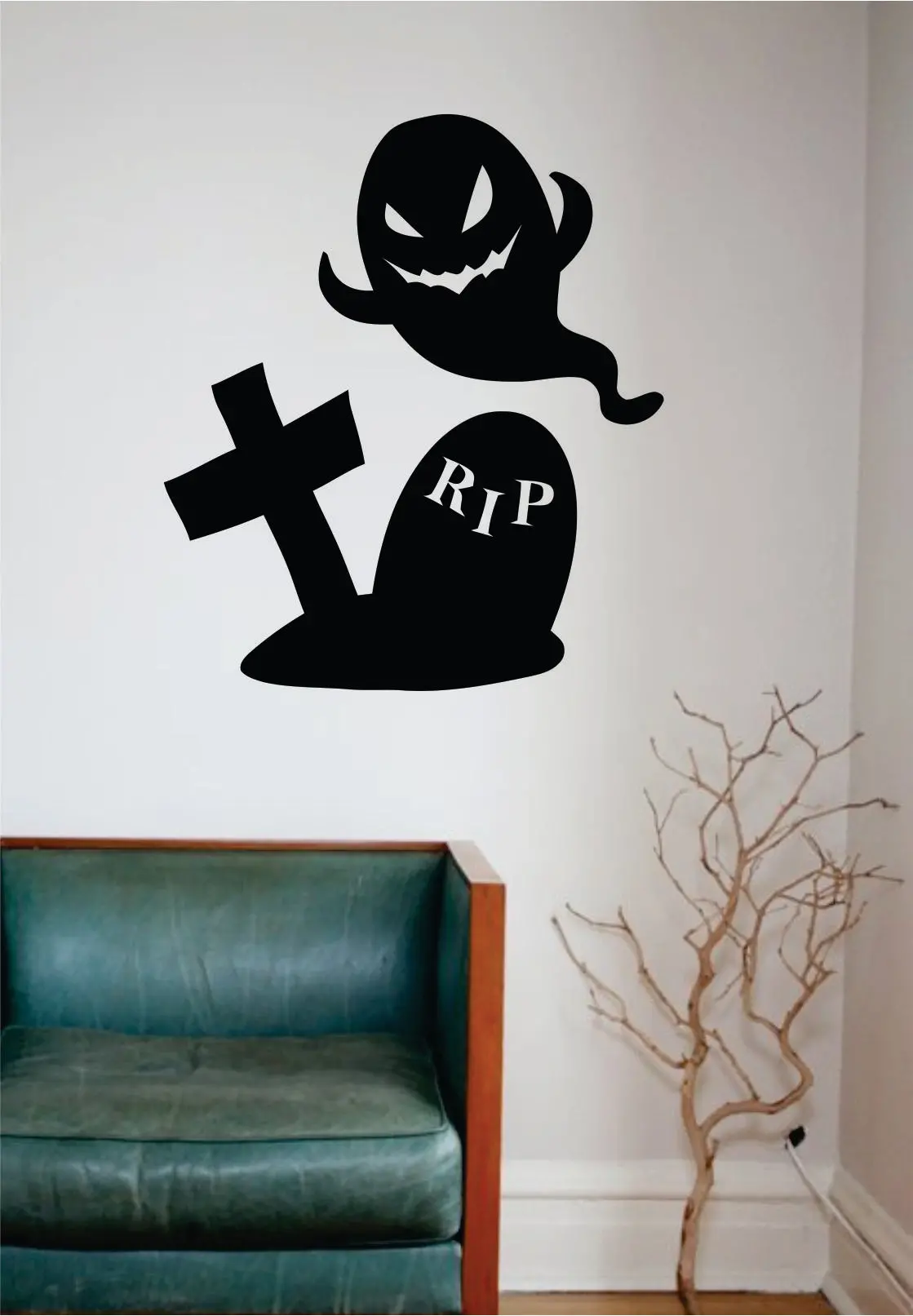 Halloween Ghost Grave Wall Decal Sticker Vinyl Living Room Bedroom Decor Art Teen Skull Holiday Scary Haunted 1