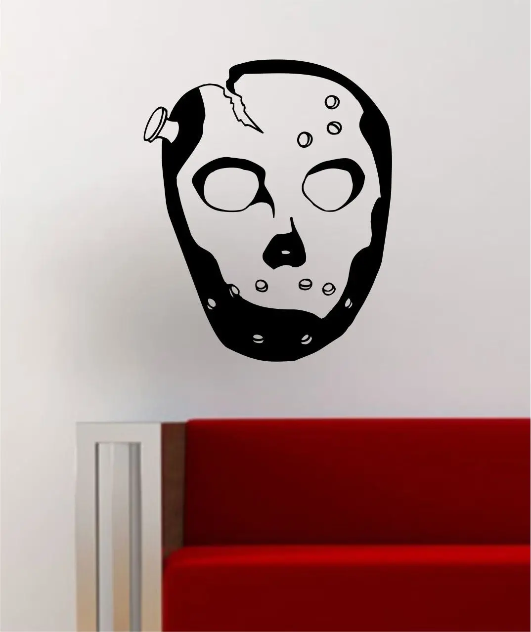 Halloween Hockey Mask Wall Decal Sticker Vinyl Home Decor Decoration Sports Art 1