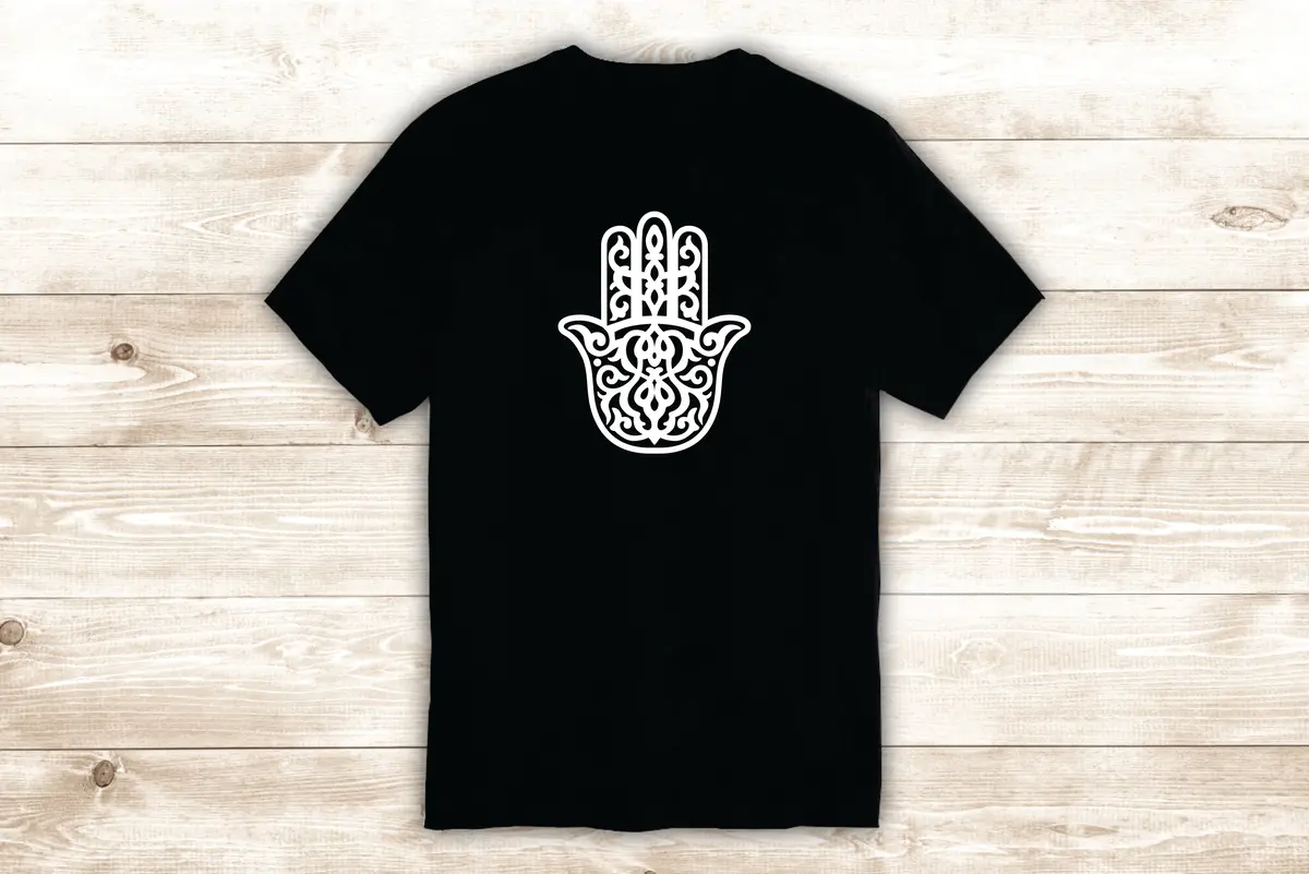 Hamsa Hand T-Shirt Tee Shirt Vinyl Heat Press Custom Inspirational Quote Teen Yoga Buddha Meditate 1