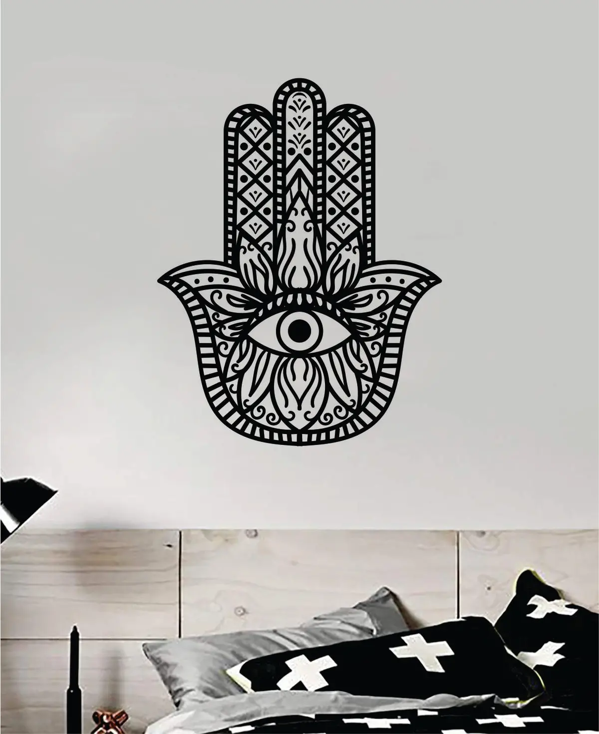 Hamsa Hand V23 Decal Sticker Wall Vinyl Art Wall Bedroom Room Home Decor Teen Inspirational Yoga Zen Meditate Namaste Buddha Om 1