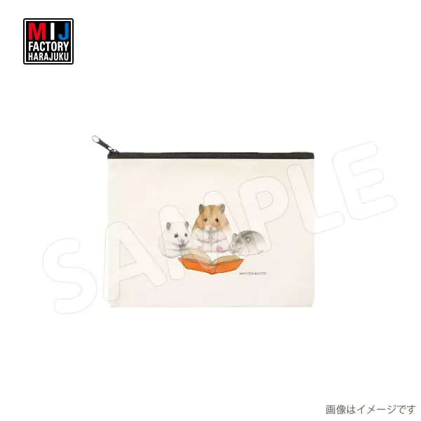 Hamunosato511pu　キャンバスポーチ　ハムスターの里 1