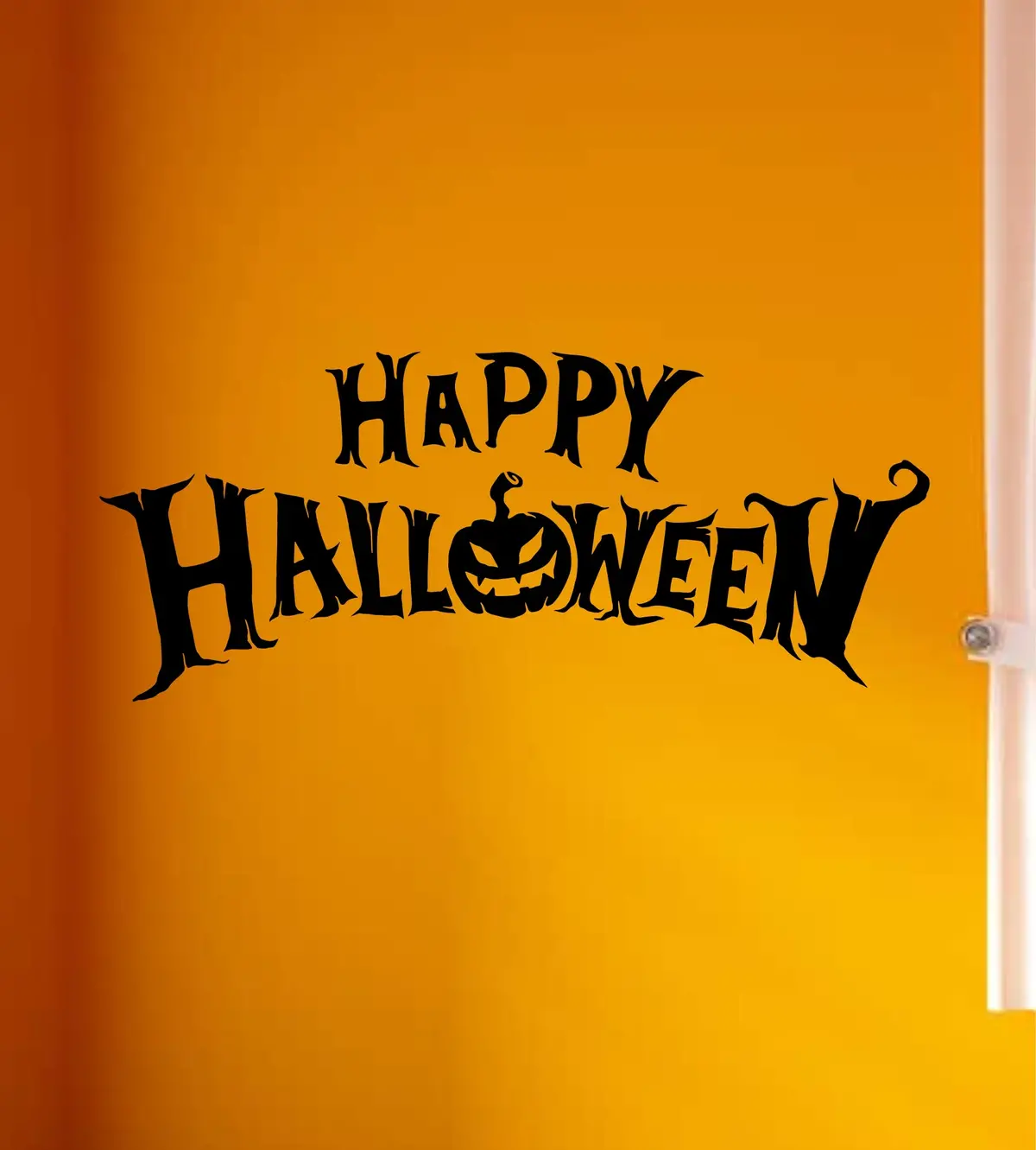 Happy Halloween V2 Wall Decal Home Decor Vinyl Art Sticker Holiday October Trick Or Treat Pumpkin Witch Ghost Scary Kids Boy Girl Family 1