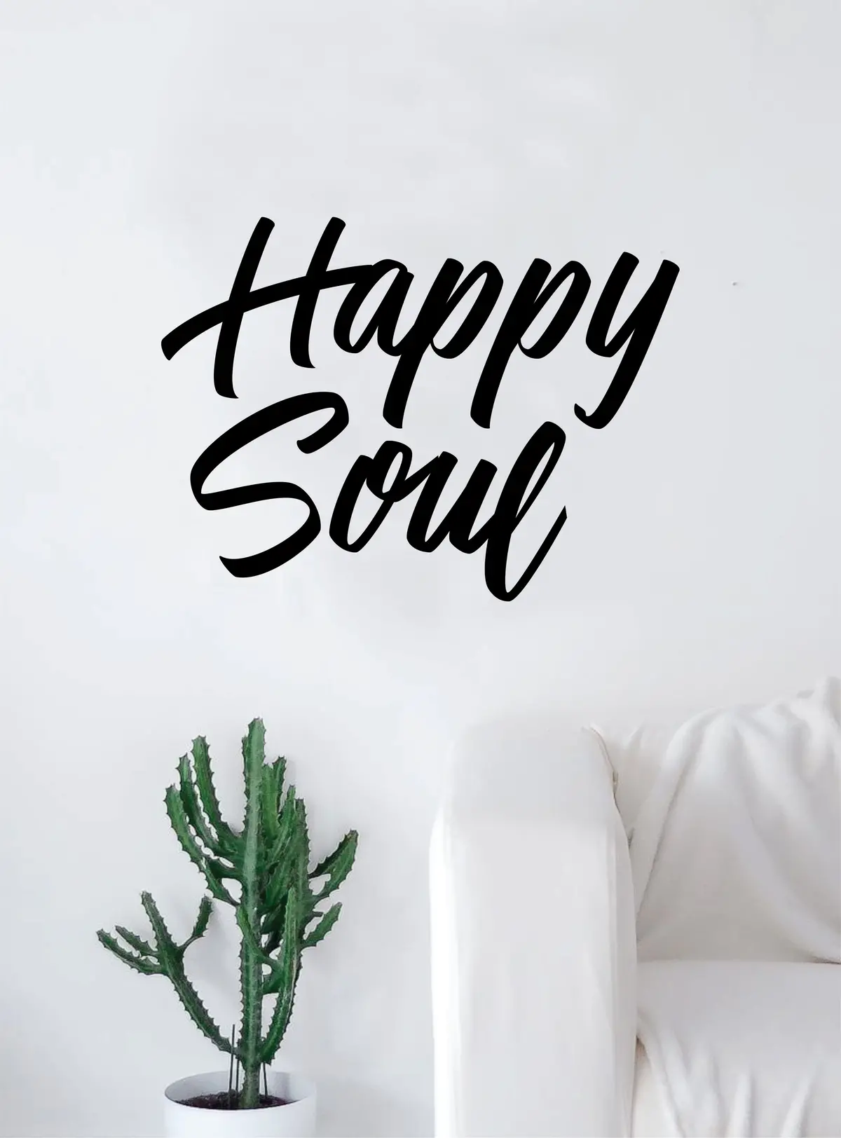 Happy Soul Wall Decal Home Decor Room Bedroom Art Vinyl Sticker Quote Teen Kids Baby Girls Inspirational Yoga 1