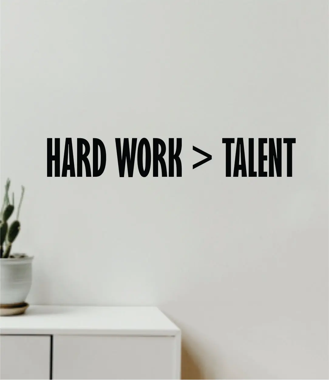 Hard Work Is Greater Than Talent Quote Wall Decal Sticker Vinyl Art Decor Bedroom Room Girls Inspirational Motivational Gym Fitness Health Exercise Lift Beast Sports 1