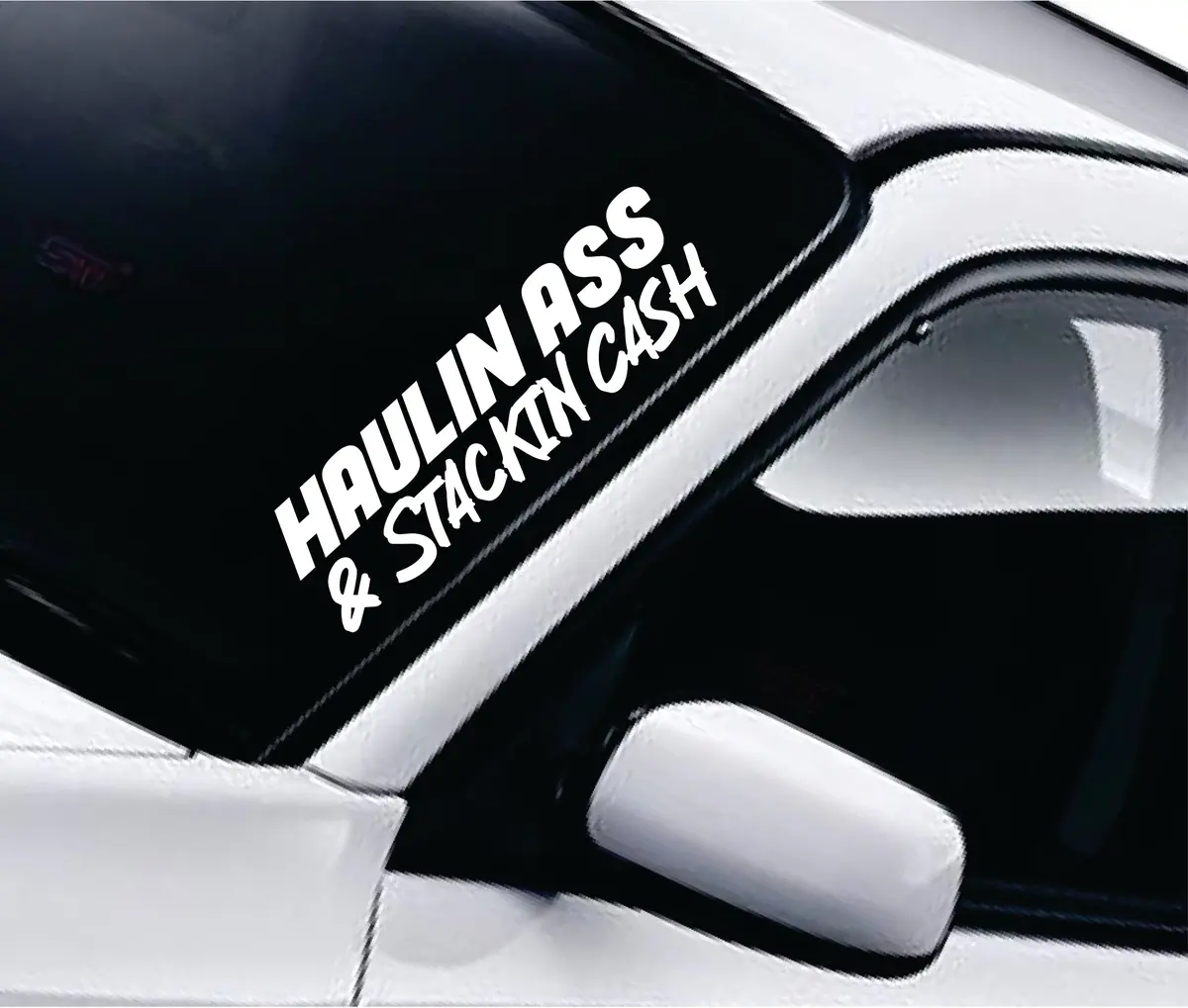 Haulin And Stackin Cash V2 Car Decal Truck Window Windshield Banner Jdm Sticker Vinyl 1