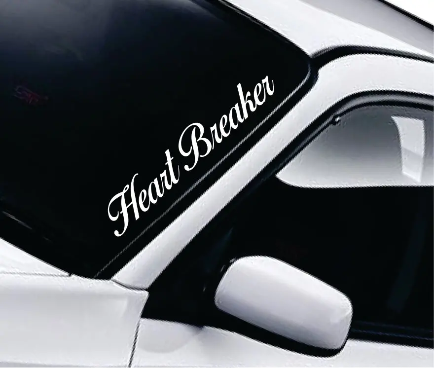 Heart Breaker V2 Wall Decal Car Truck Window Windshield Jdm Sticker Vinyl Lettering Quote Drift Boy Girl Funny Sadboyz Racing Men Broken Heart Club 1