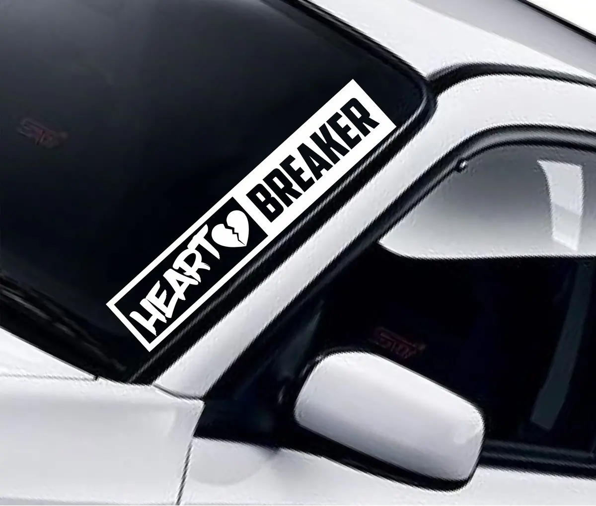 Heart Breaker V3 Wall Decal Car Truck Window Windshield Jdm Sticker Vinyl Lettering Quote Drift Boy Girl Funny Sadboyz Racing Men Broken Heart Club Japanese 1