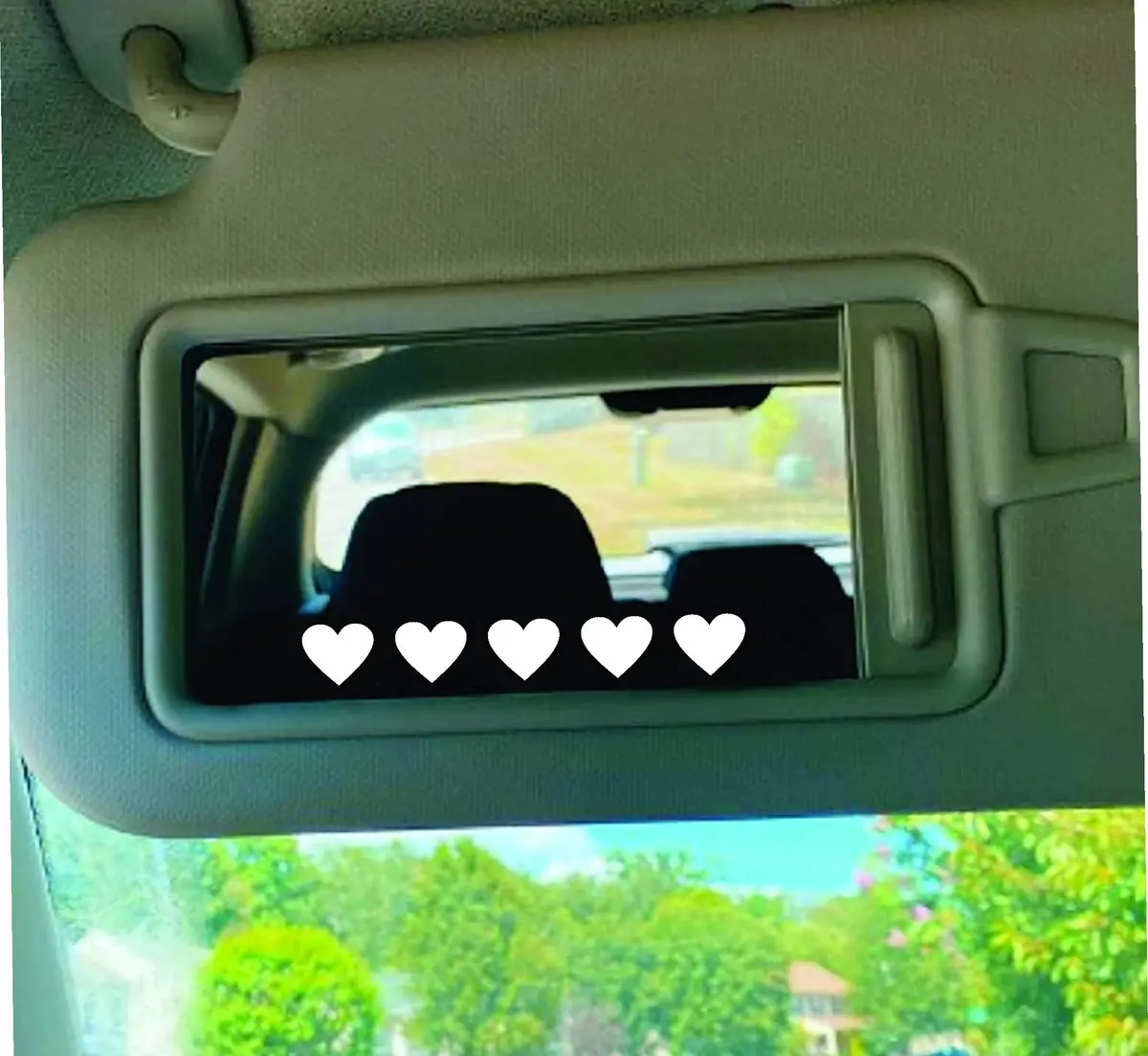 Hearts Car Decal Truck Window Windshield Jdm Sticker Vinyl Lettering Quote Girls Women Funny Teen Mom Milf Beauty Make Up Selfie Mirror Visor Bad Bitch Aesthetic Love 1