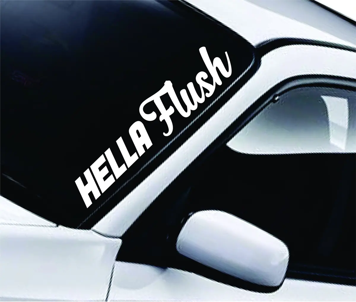 Hella Flush Large Quote Design Sticker Vinyl Art Words Decor Car Truck Jdm Windshield Race Drift Window 1