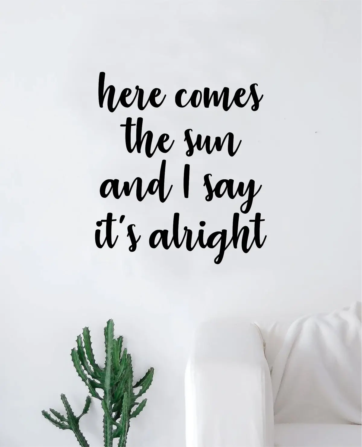 Here Comes The Sun V2 The Beatles Wall Decal Sticker Vinyl Art Bedroom Living Room Decor Decoration Teen Quote Inspirational Cute Music John Lennon Paul Mccartney Lyrics 1