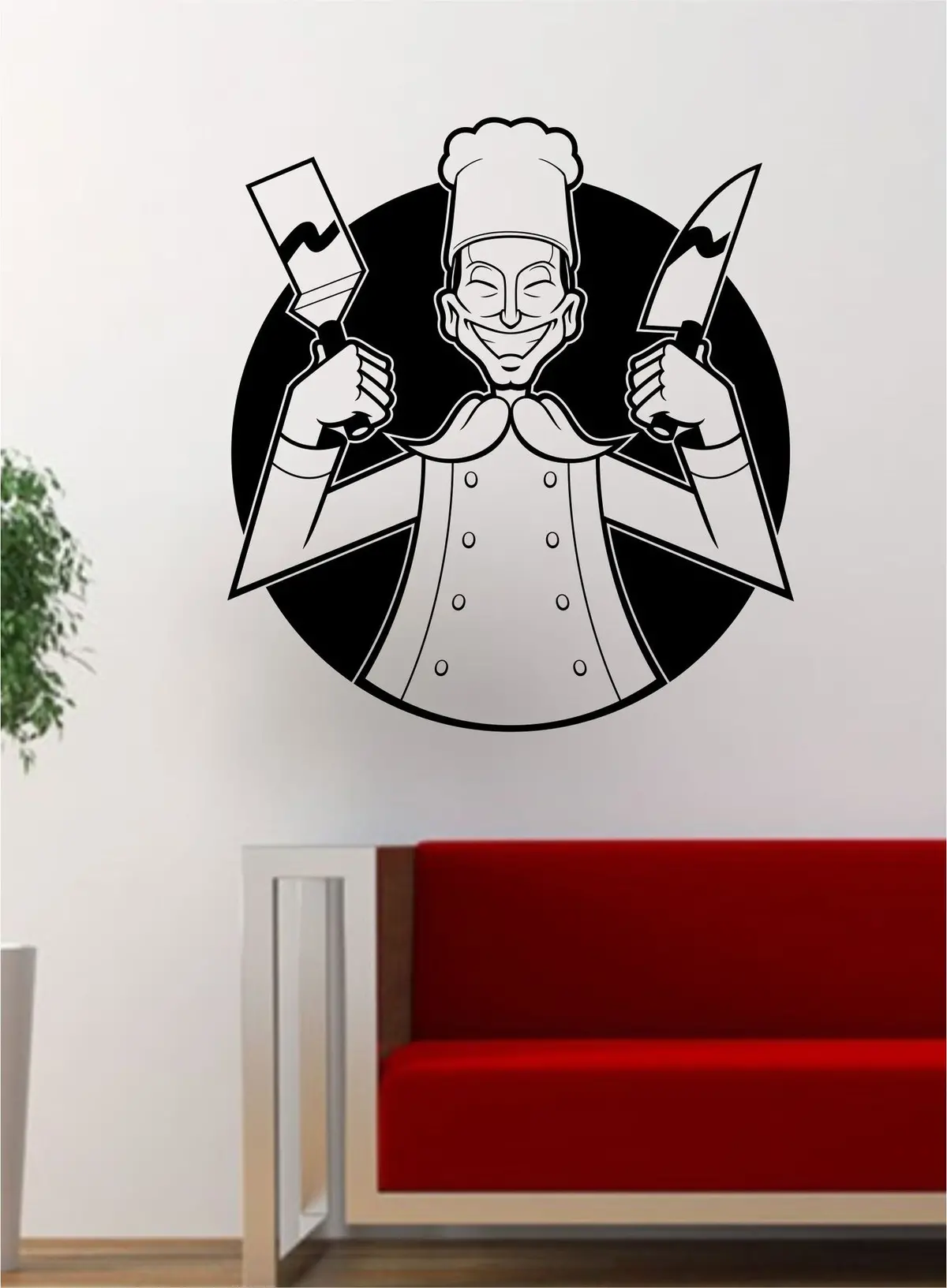 Hibachi Chef Japanese Food Restaurant Logo Art Decal Sticker Wall Vinyl Decor 1