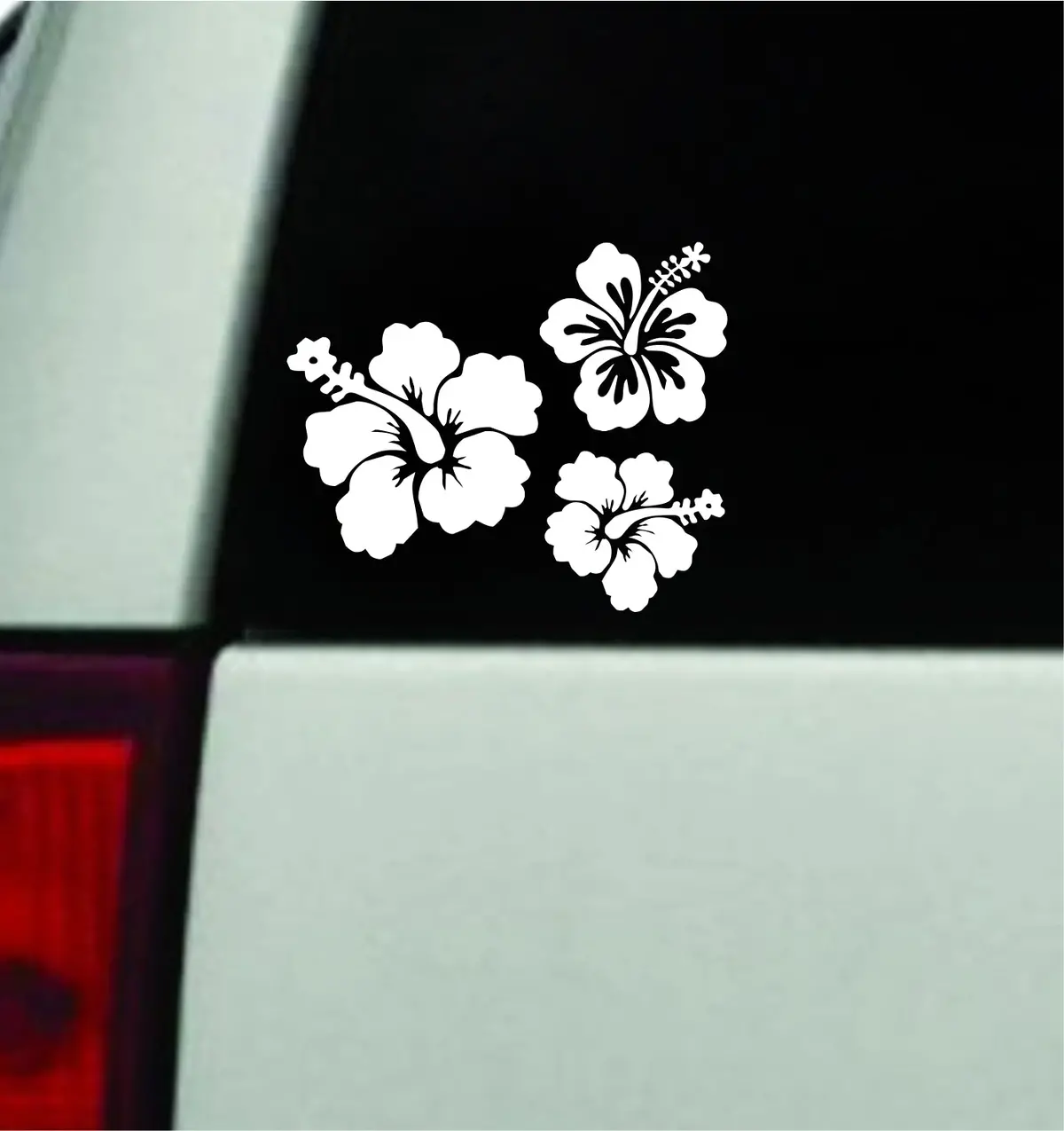 Hibiscus Flowers Car Decal Truck Window Windshield Mirror Jdm Bumper Sticker Vinyl Quote Men Girls Hawaii 1