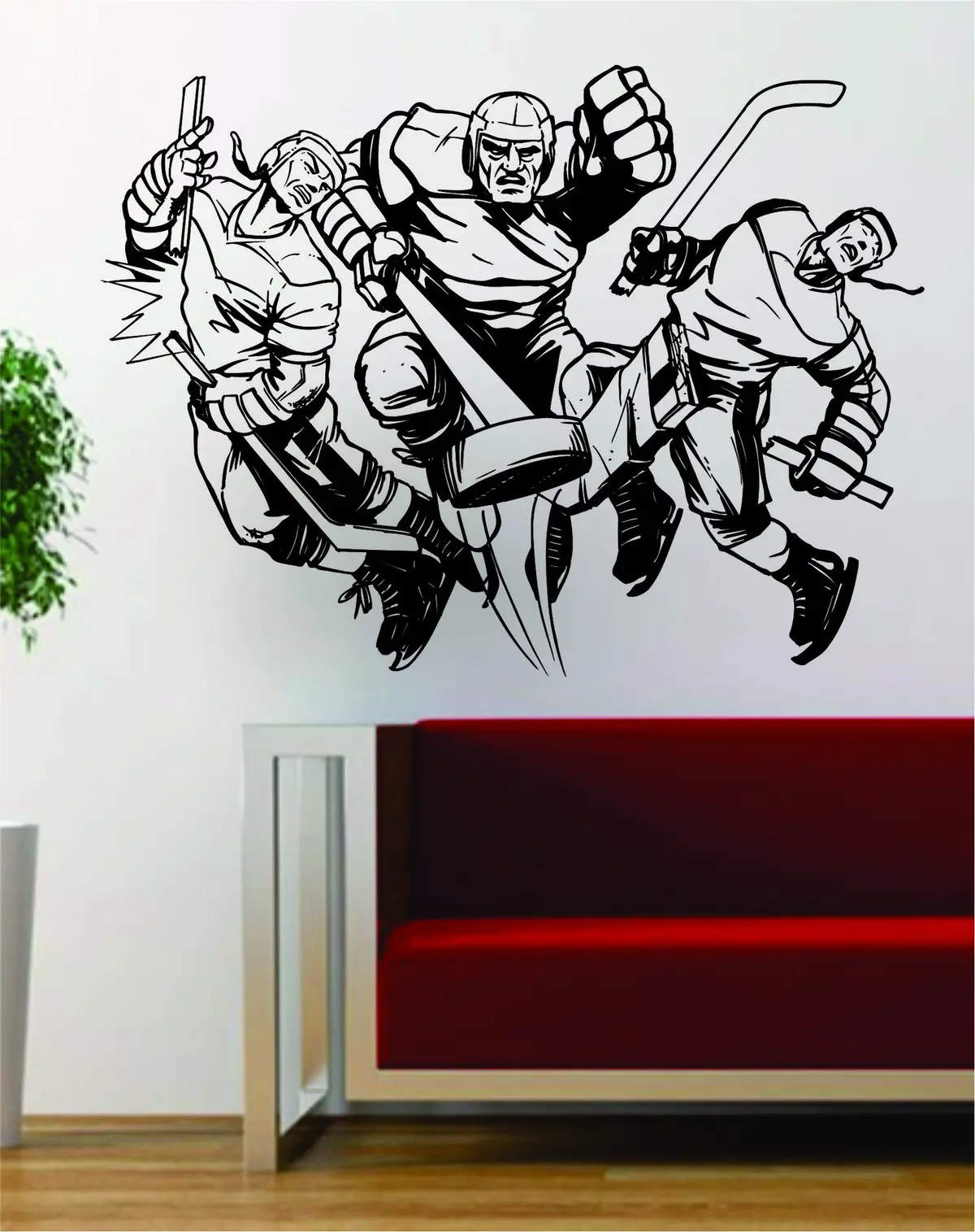 Hockey Fight Sports Design Decal Sticker Wall Vinyl Art Decor Home 1