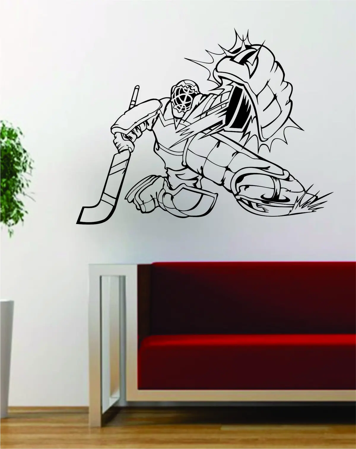 Hockey Goalie Save Sports Design Decal Sticker Wall Vinyl Art Decor Home 1