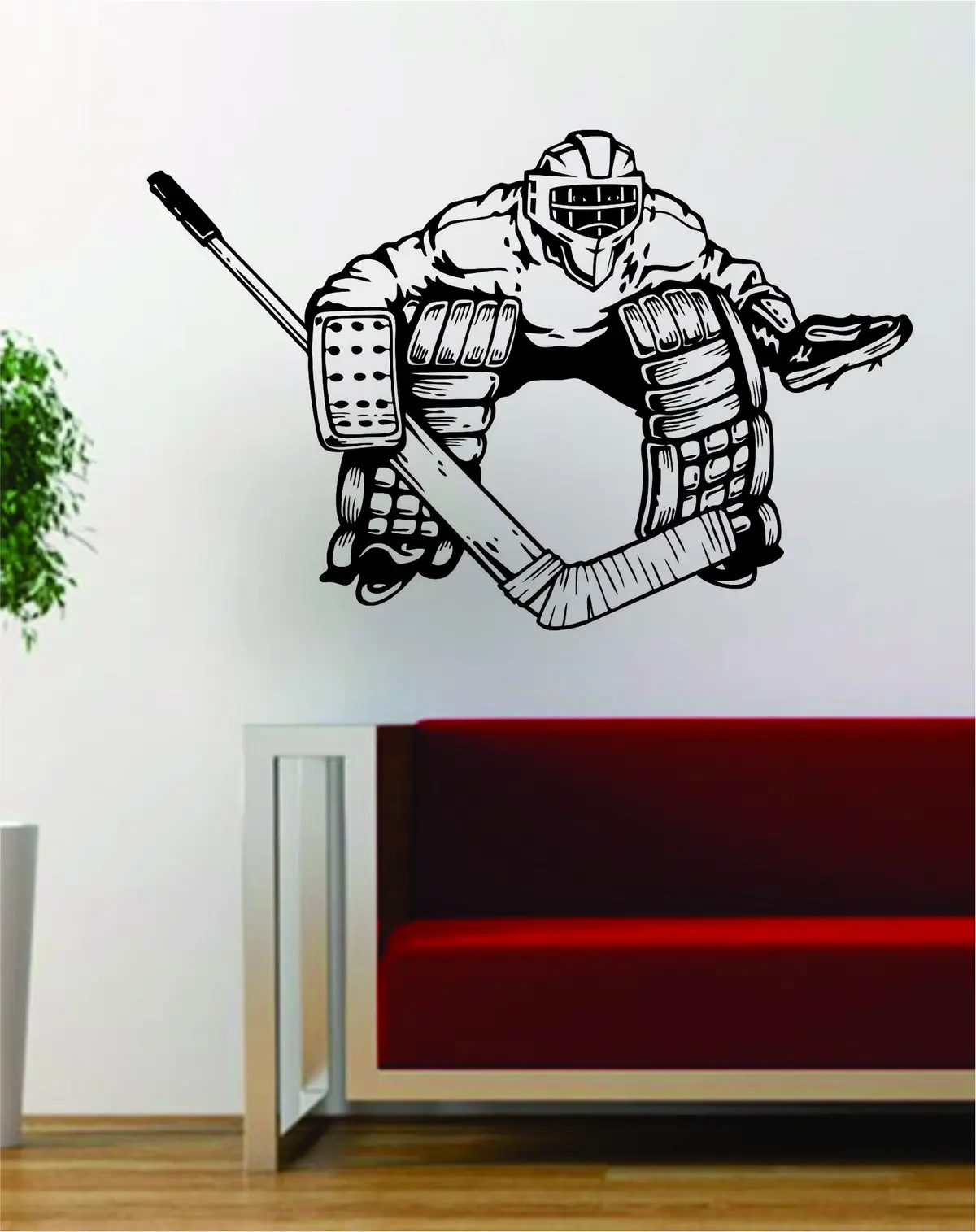 Hockey Goalie Version 4 Sports Design Decal Sticker Wall Vinyl Art Decor Home 1