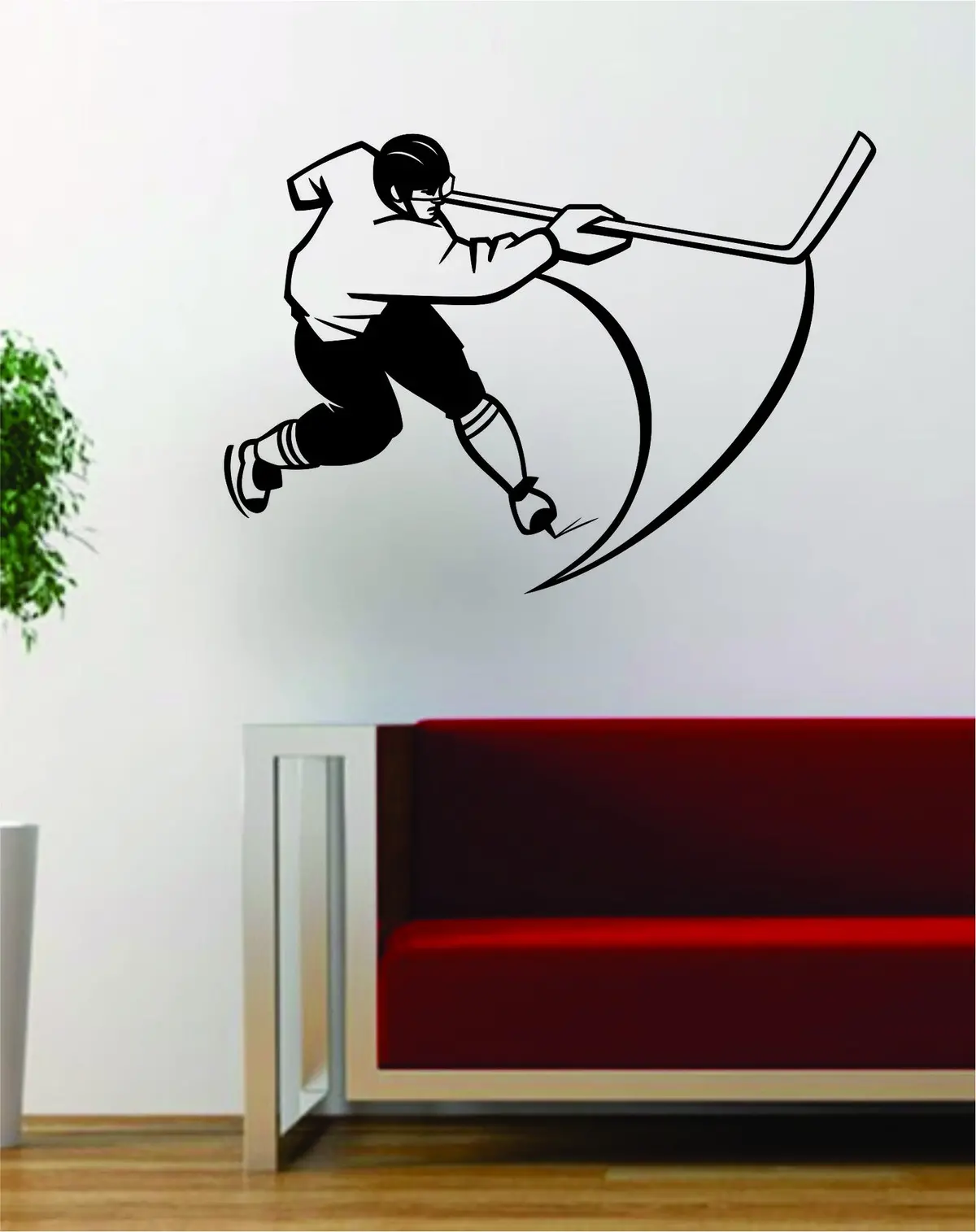 Hockey Player Version 5 Sports Design Decal Sticker Wall Vinyl Art Decor Home 1