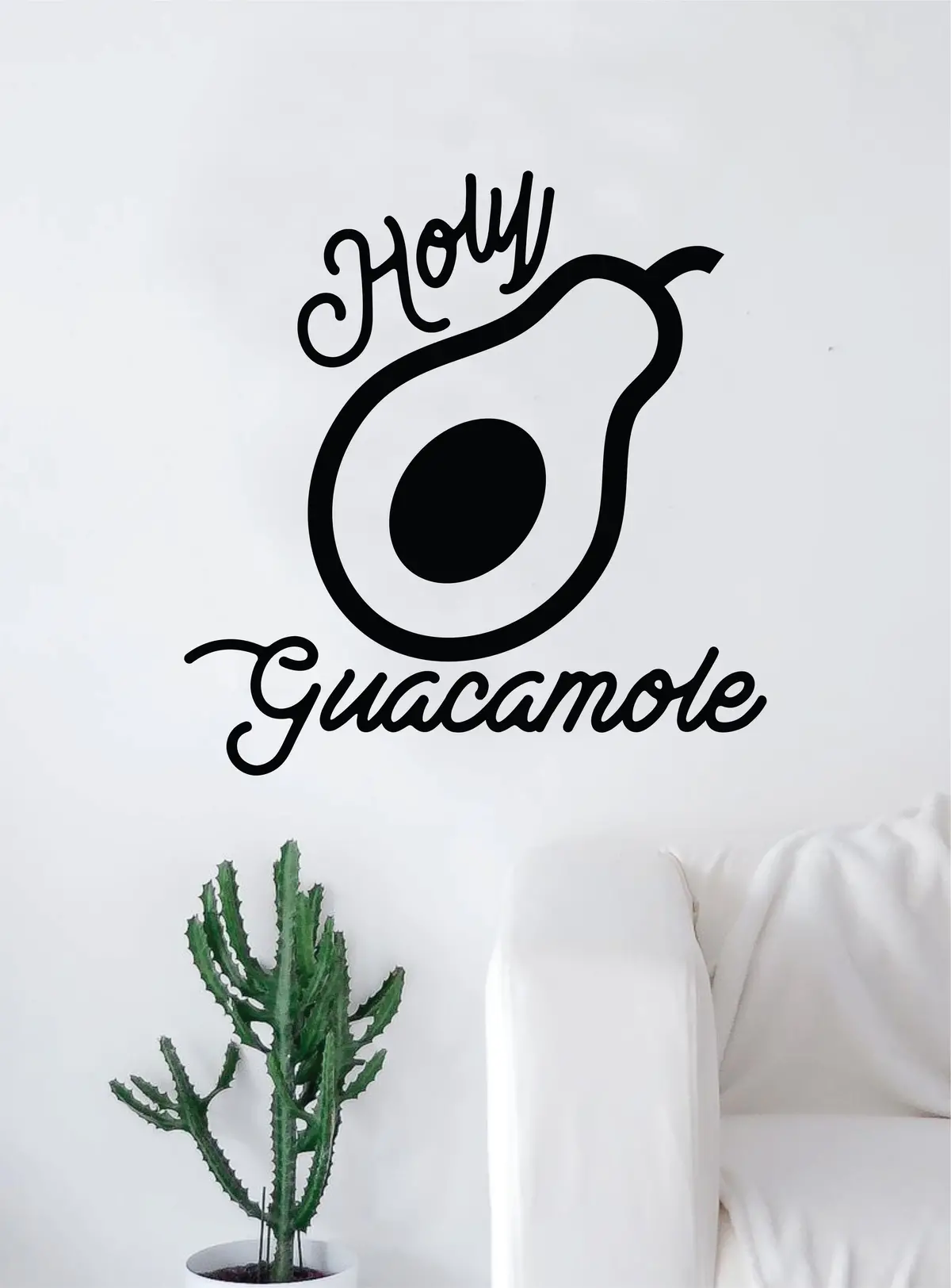 Holy Guacamole Avacado Wall Decal Sticker Room Art Vinyl Home House Decor Quote Inspirational Funny Food Vegan 1