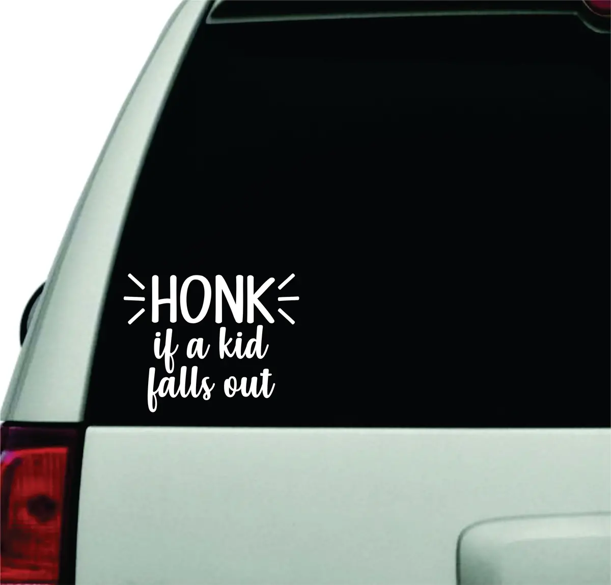 Honk If A Kid Falls Out Wall Decal Car Truck Window Windshield Jdm Sticker Vinyl Lettering Racing Quote Boy Girls Baby Kids Funny Mom Family 1