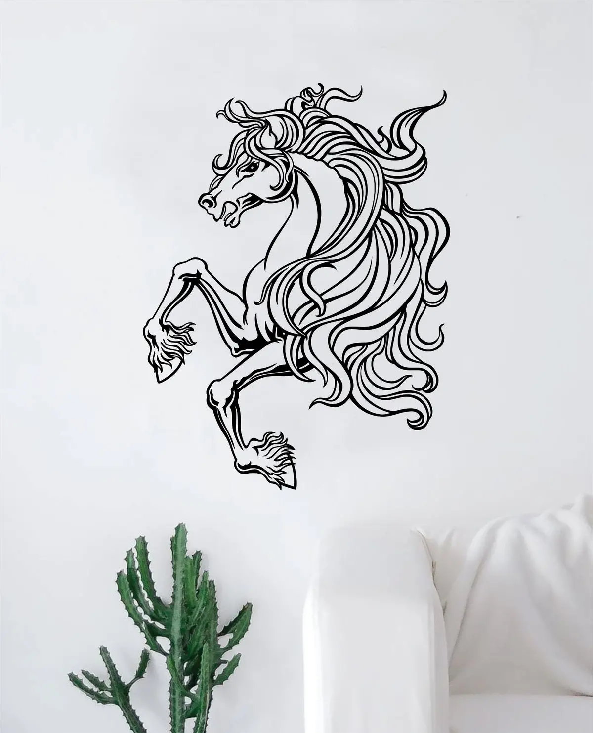Horse V7 Design Animal Wall Decal Home Decor Room Bedroom Sticker Vinyl Art Horseback Riding Kids Teen Baby 1