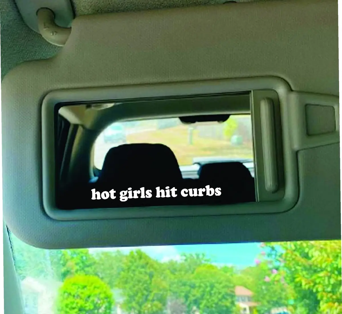 Hot Girls Hit Curbs Car Decal Truck Window Windshield Jdm Sticker Vinyl Lettering Quote Girls Women Funny Teen Mom Milf Beauty Make Up Selfie Mirror Visor Bad Bitch Aesthetic 1