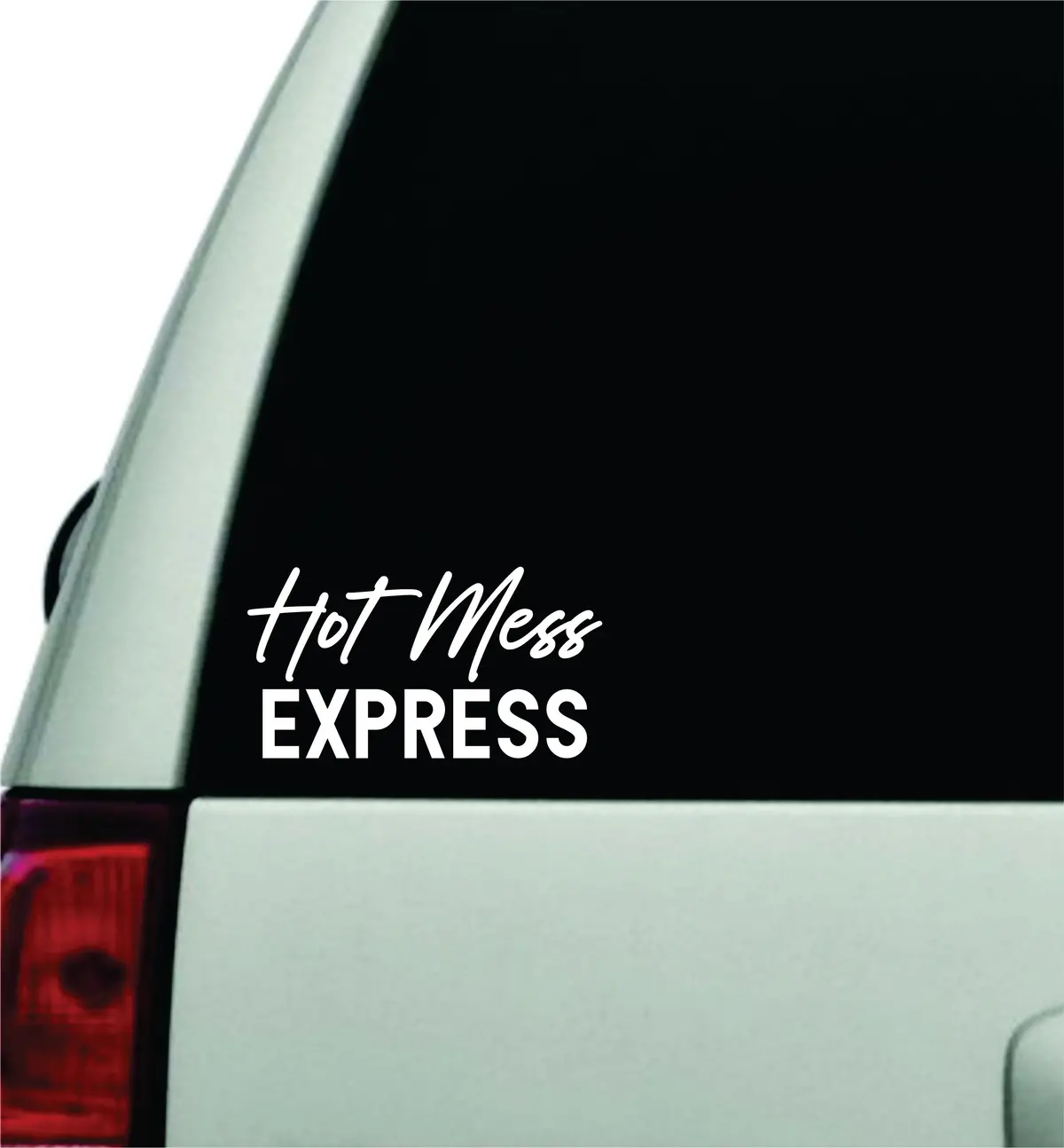 Hot Mess Express V2 Wall Decal Car Truck Window Windshield Jdm Sticker Vinyl Lettering Racing Quote Boy Girls Family Mom Funny 1