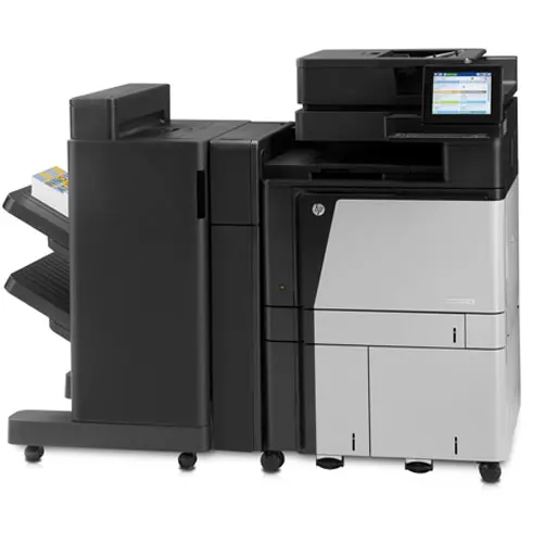 Repossessed - Hp Color Laserjet Enterprise Flow Mfp M880 880 Copier Printer Scanner Stapler Finisher With Booklet Hole Punch 1