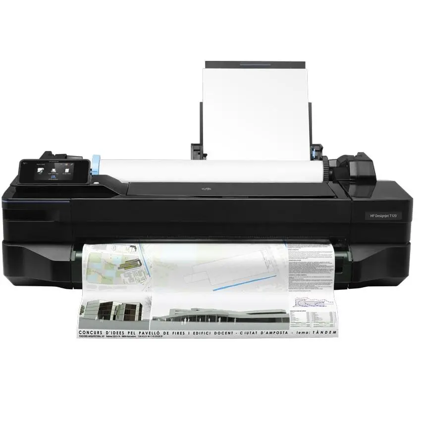 $25/Month Repossessed Hp Designjet T120 Inkjet Large Format Printer - 24" Print Width - Color - 1200 X 1200 - Cq891a 1