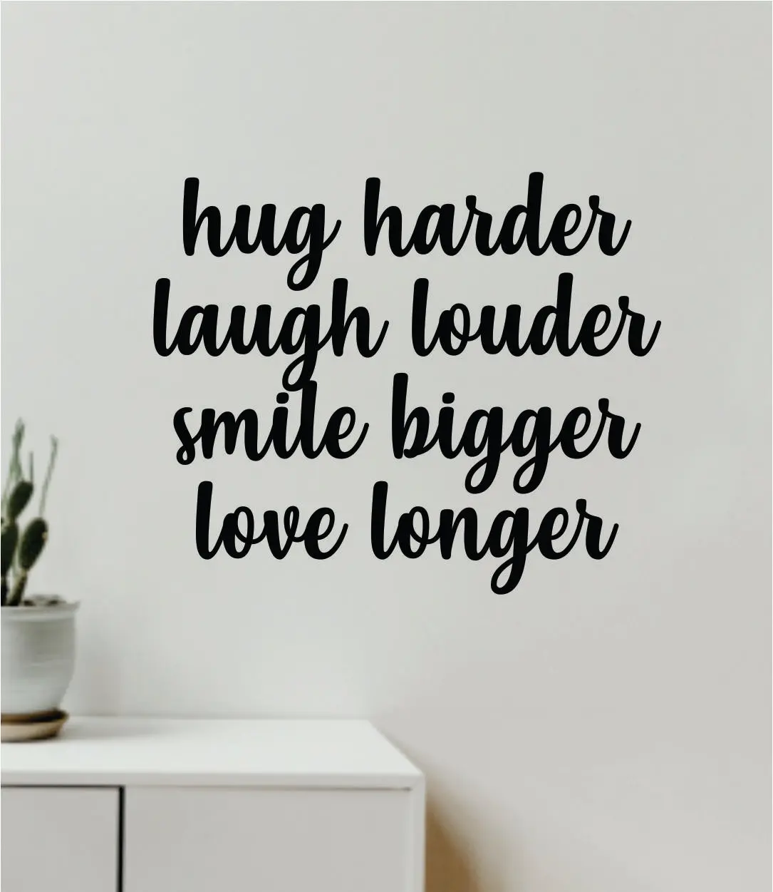 Hug Laugh Smile Love Wall Decal Home Decor Vinyl Art Sticker Bedroom Quote Nursery Baby Teen Boy Girl School Inspirational 1