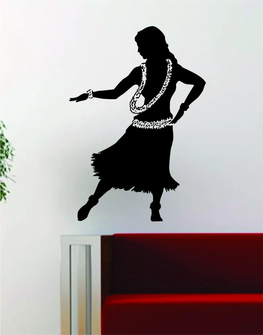 Hula Girl V2 Decal Sticker Wall Vinyl Art Room Wall Decor Decoration Hawaii Tropical Aloha Dance 1