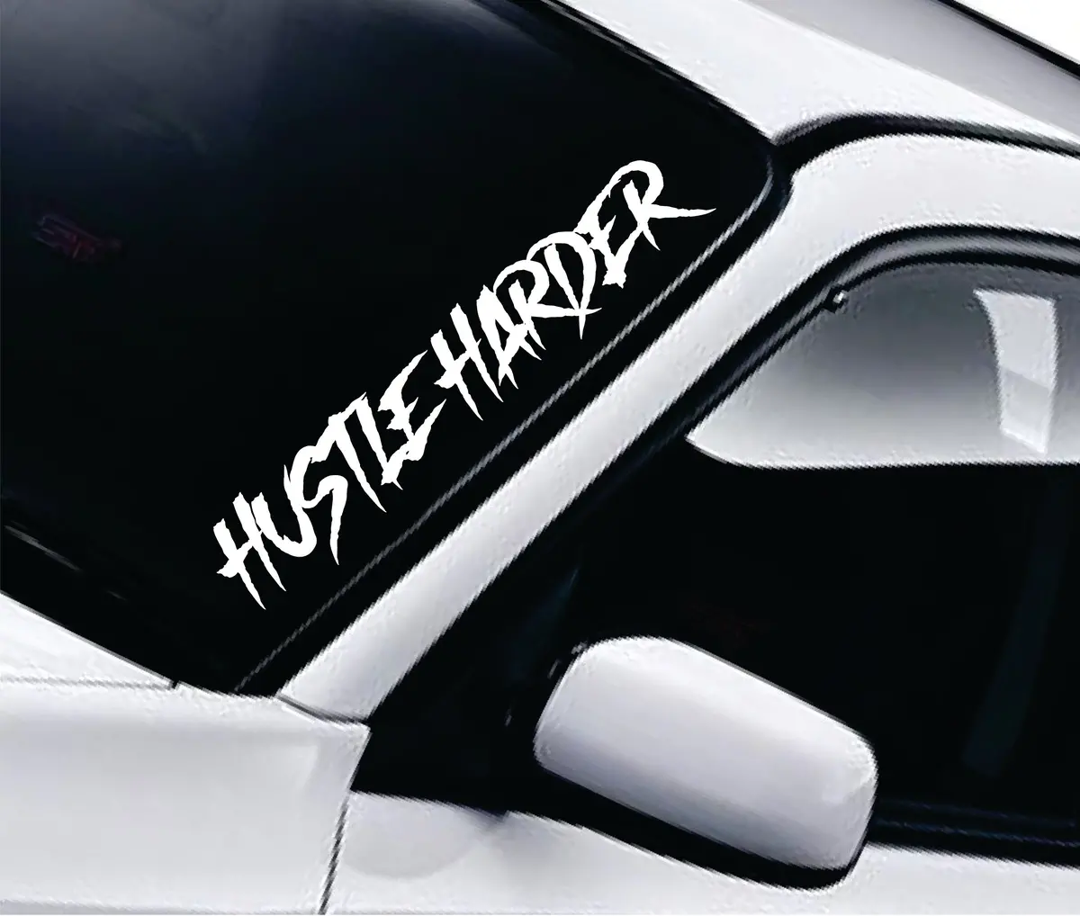 Hustle Harder V2 Car Decal Truck Window Windshield Banner Jdm Sticker Vinyl 1