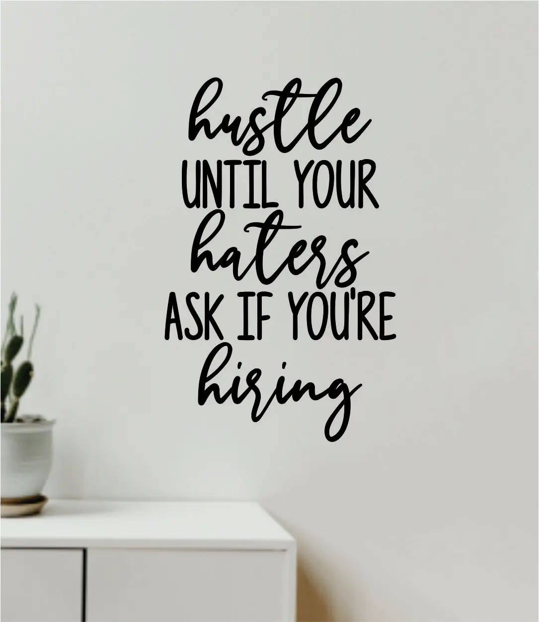 Hustle Wall Decal Home Decor Vinyl Art Sticker Bedroom Quote Nursery Baby Teen Boy Girl School Inspirational Motivational 1