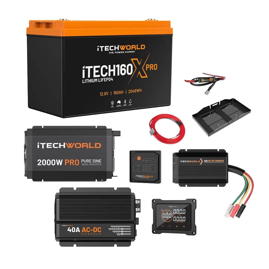 Itechworld | Complete Canopy Dual Battery Kit | 160Ah Lithium 1