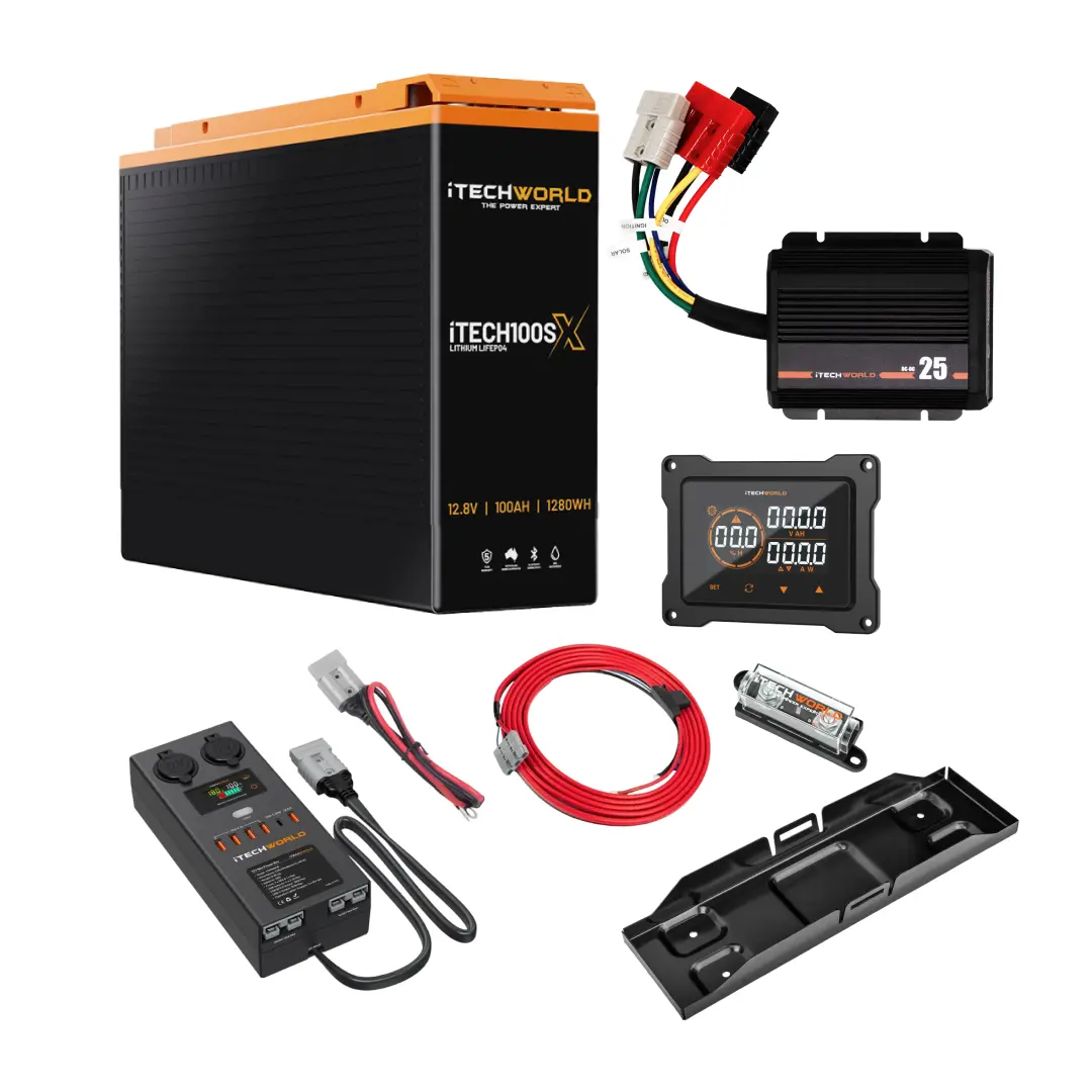 Itechworld | Premium Slimline 4Wd Dual Battery Kit | 100Ah Lithium 1