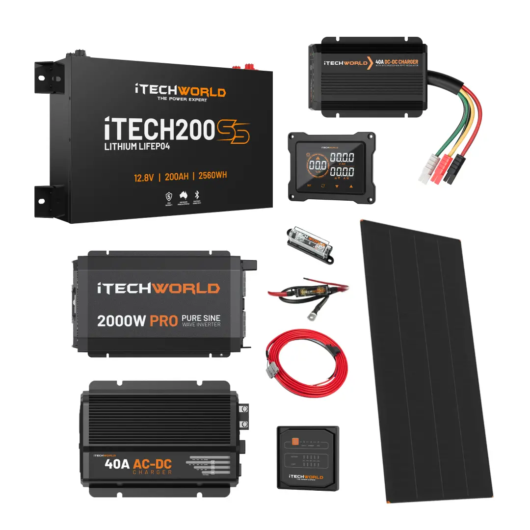 Itechworld | Ultimate Super Slimline 4Wd Dual Battery Kit | 200Ah Lithium 1