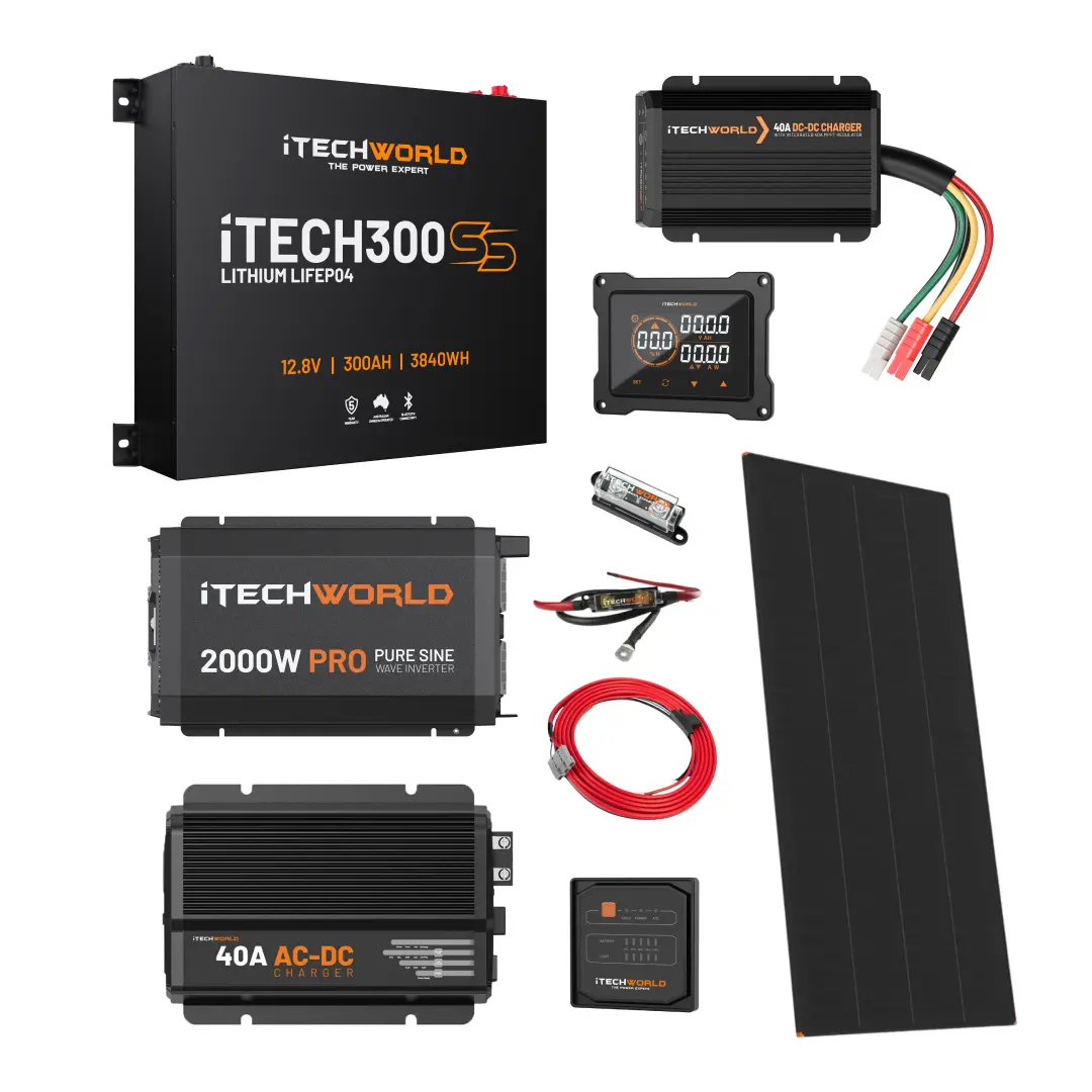 Itechworld | Ultimate Super Slimline Canopy Dual Battery Kit | 300Ah Lithium 1