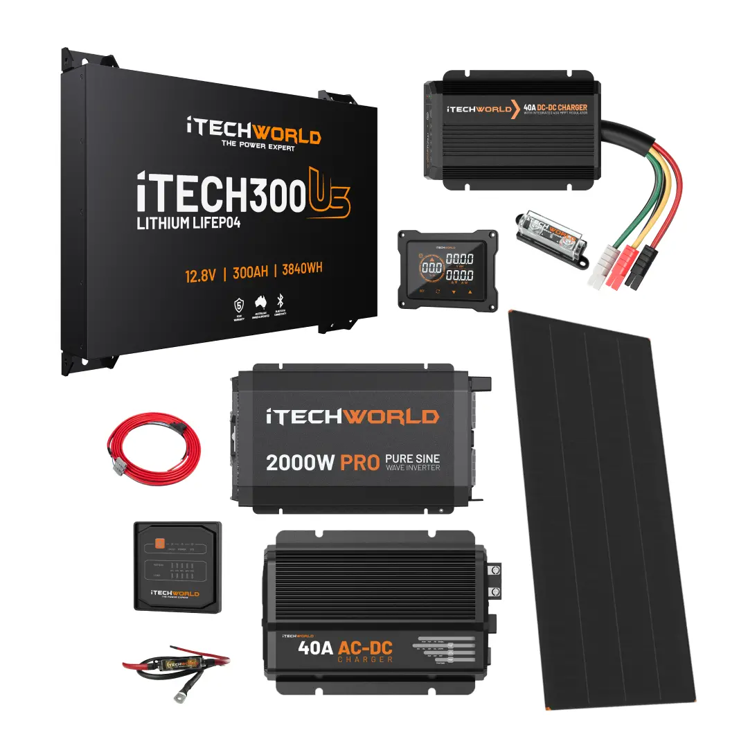 Itechworld | Ultimate Ultra Slimline Canopy Dual Battery Kit | 300Ah Lithium 1
