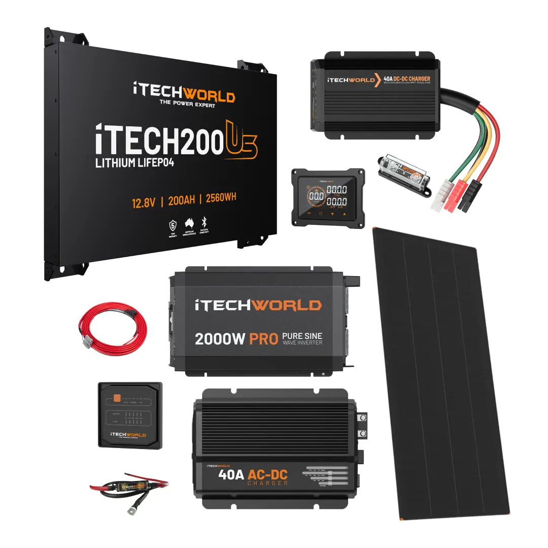 Itechworld | Ultimate Ultra Slimline Canopy Dual Battery Kit | 200Ah Lithium 1