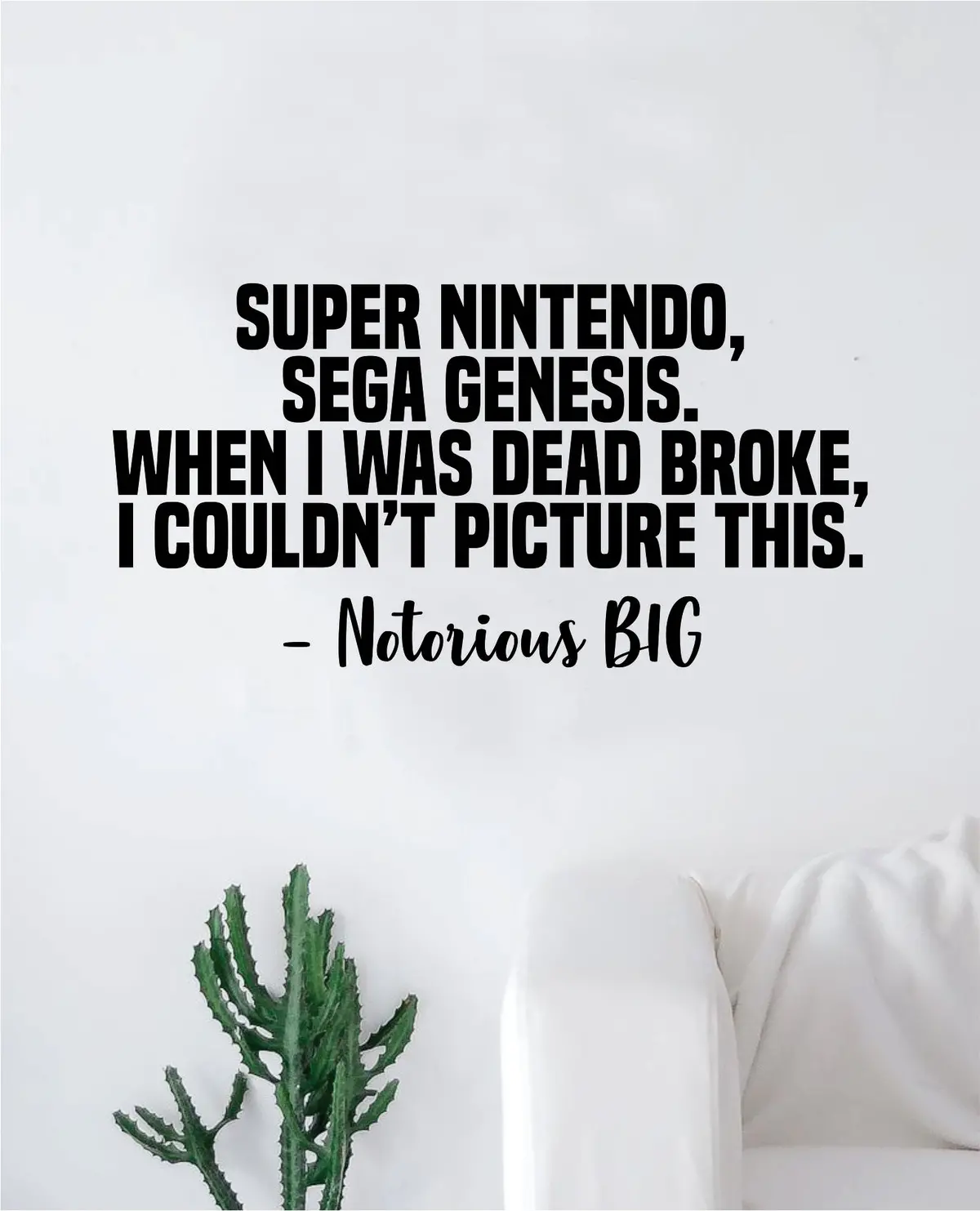 Notorious Big Picture This Wall Decal Decor Art Sticker Vinyl Room Bedroom Home Teen Inspirational Teen Biggie Smalls Rap Hip Hop Music Lyrics 1
