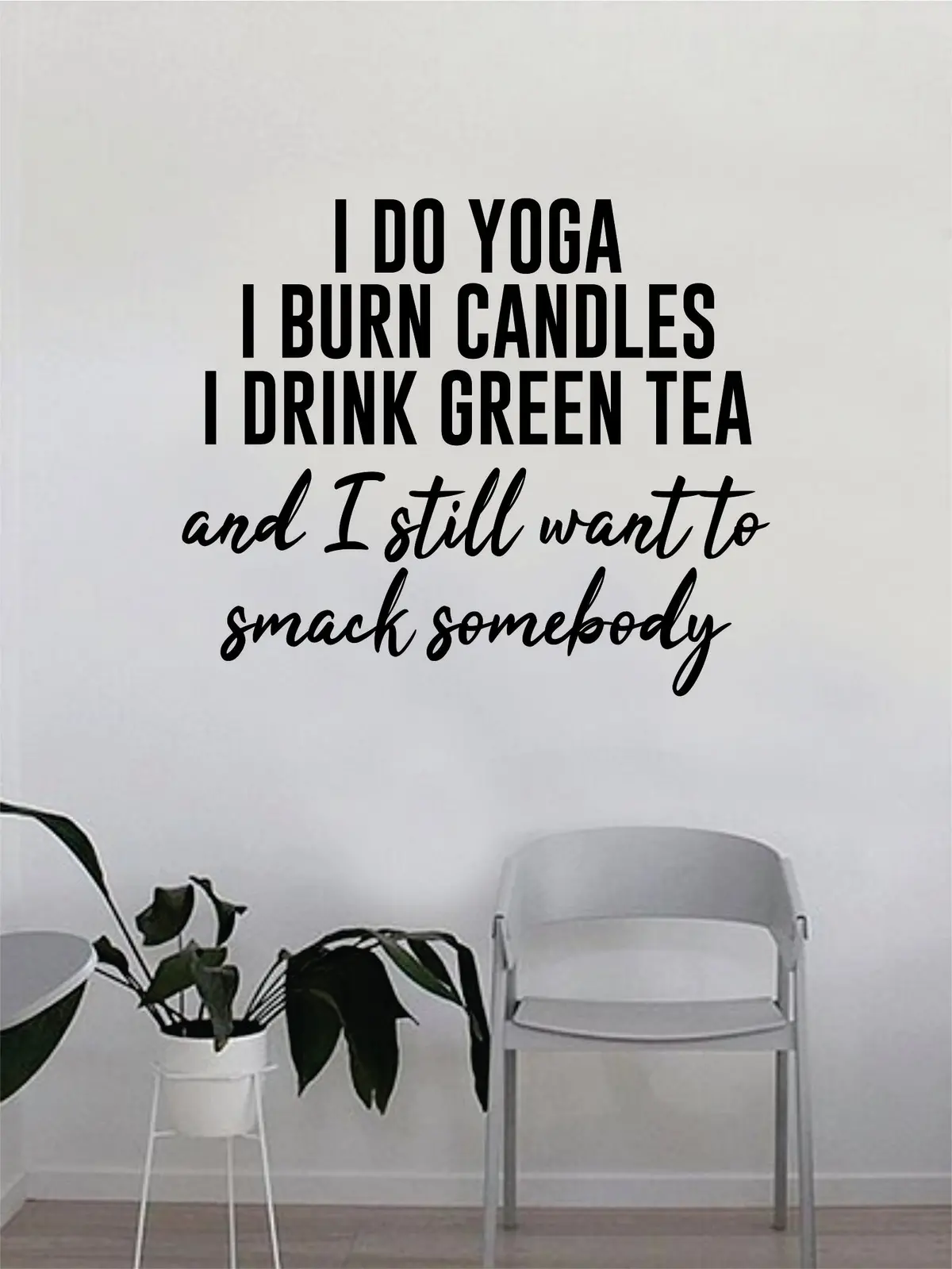 I Do Yoga Burn Candles Quote Wall Decal Sticker Bedroom Home Room Art Vinyl Inspirational Funny Relax Breathe Zen Meditate Namaste 1
