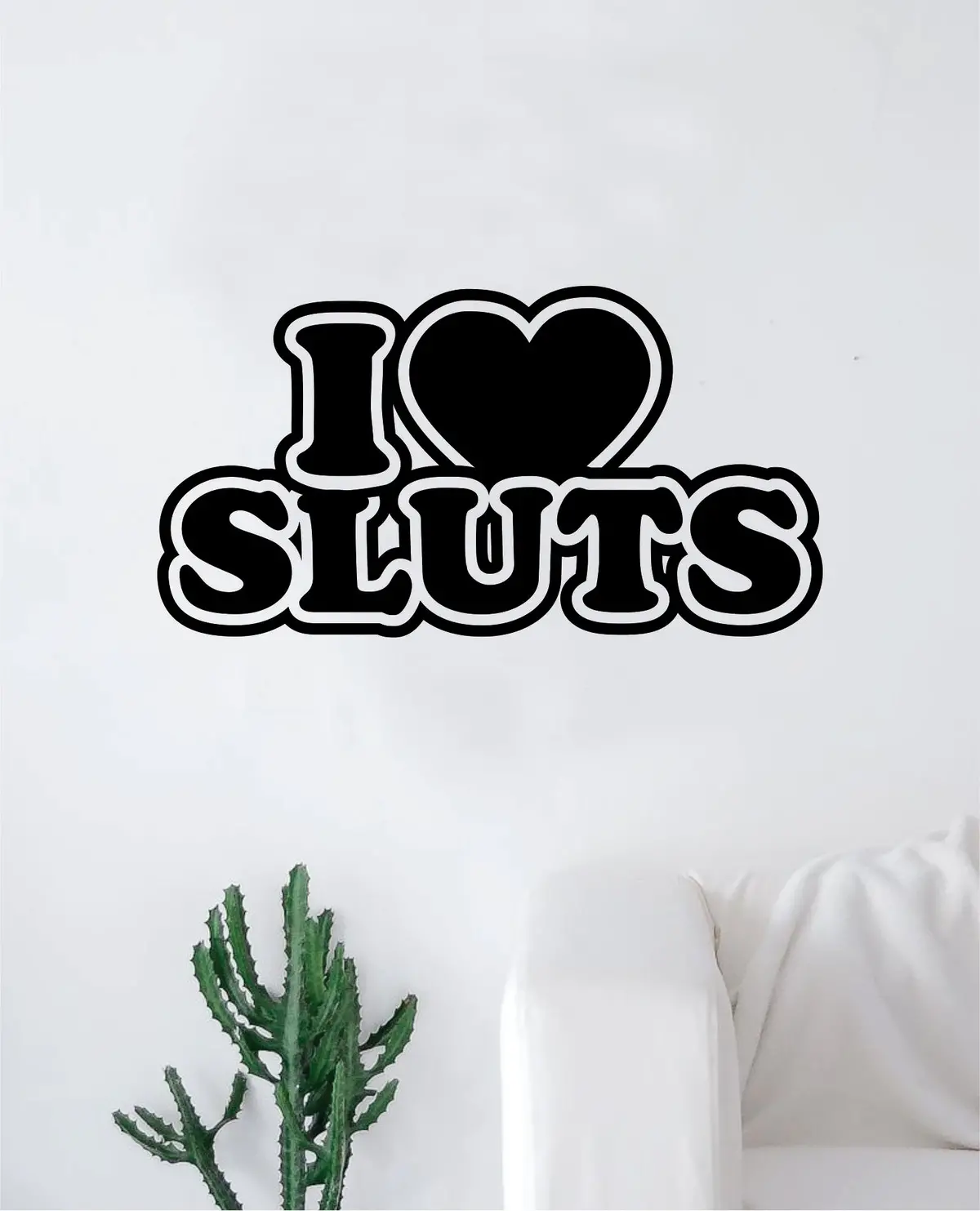 I Love Slts Wall Decal Sticker Bedroom Room Art Vinyl Home Decor Inspirational Motivational Funny Man Cave 1