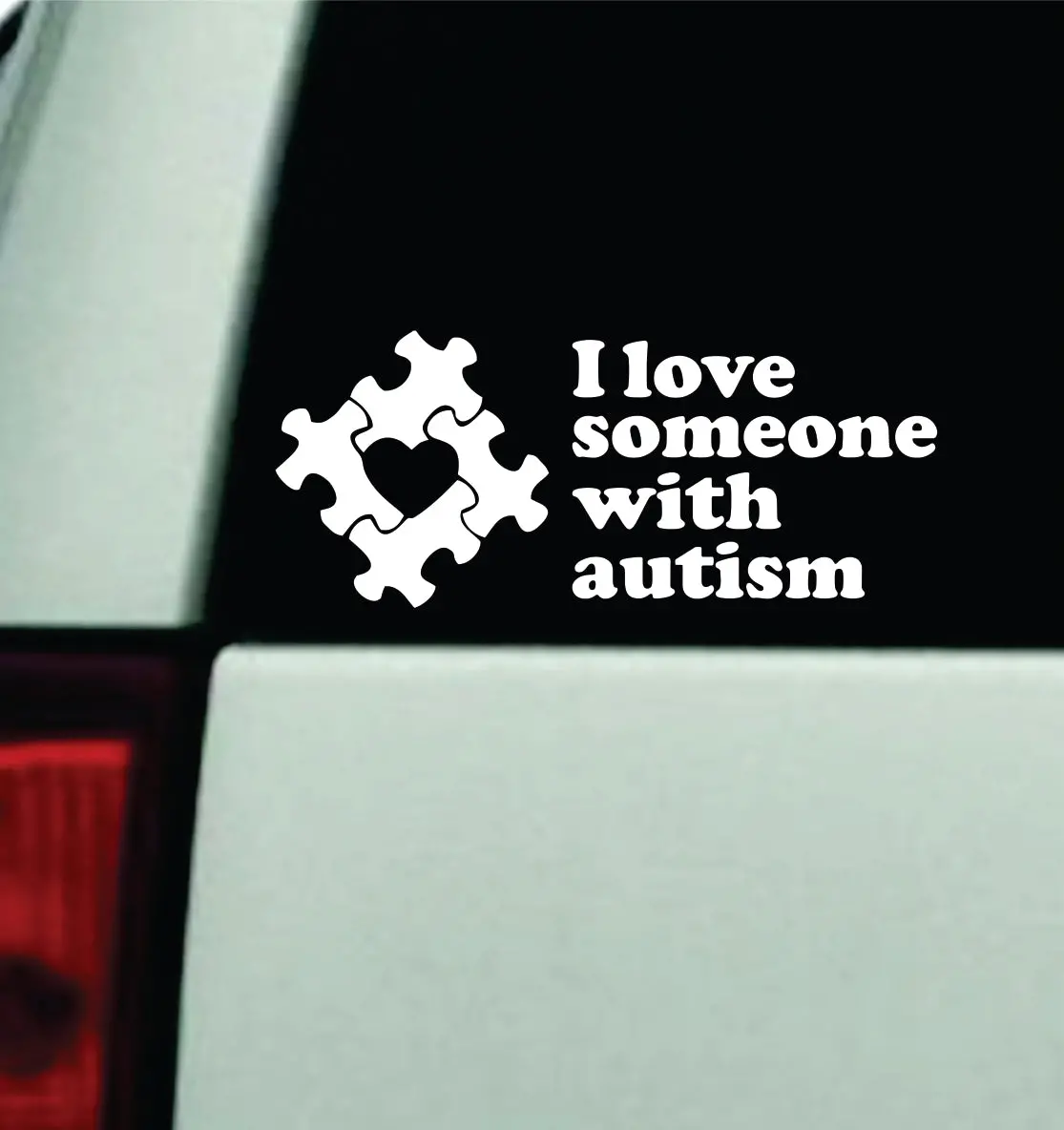 I Love Someone With Autism Car Decal Truck Mirror Window Windshield Bumper Sticker Men Girls Autistic 1