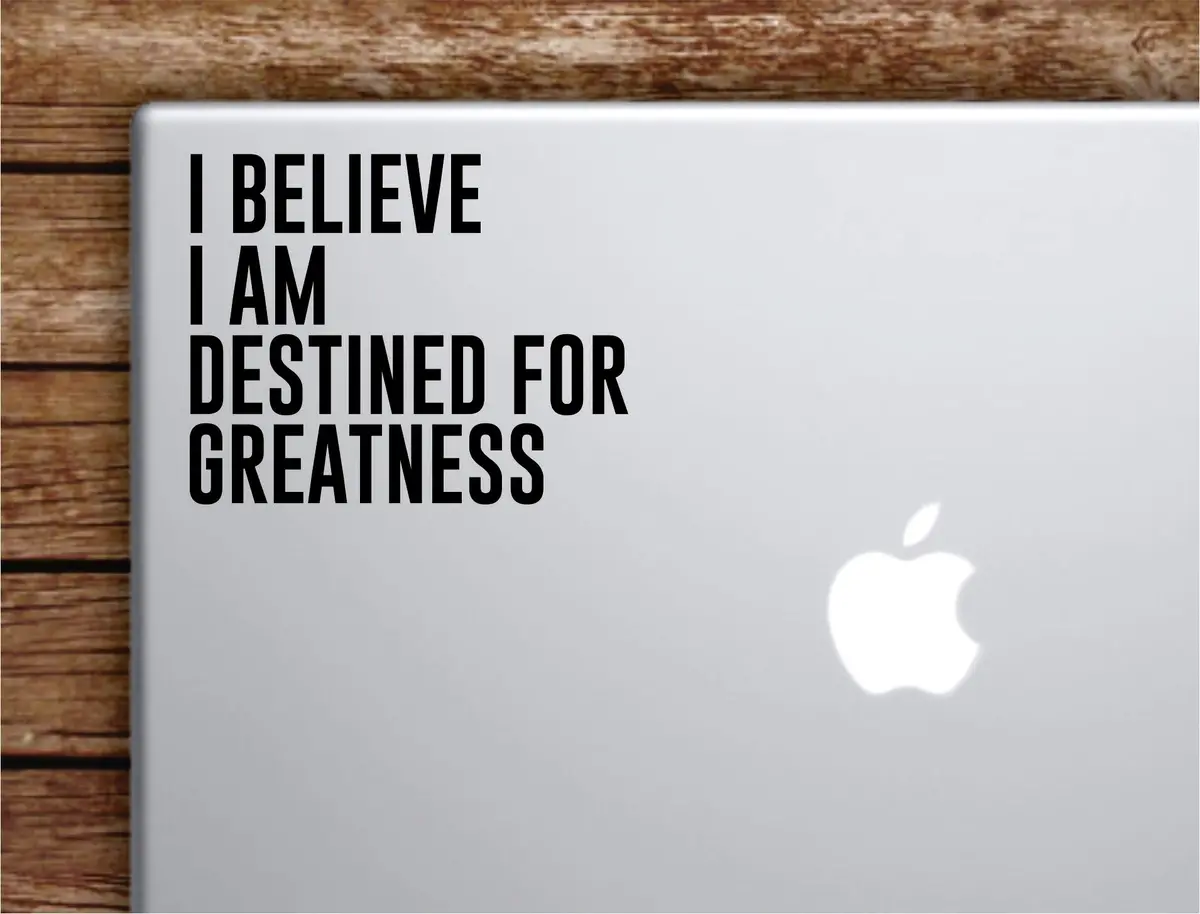 Destined For Greatness Laptop Wall Decal Sticker Vinyl Art Quote Macbook Apple Decor Car Window Truck Teen Inspirational Girls 1