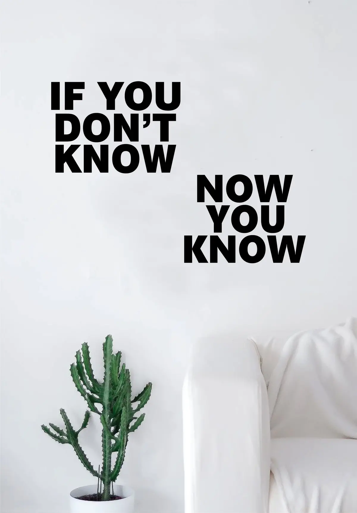 If You Dont Know Now You Know Quote Wall Decal Sticker Room Art Vinyl Rap Hip Hop Lyrics Music Biggie B.I.G. Notorious Underground Juicy 1