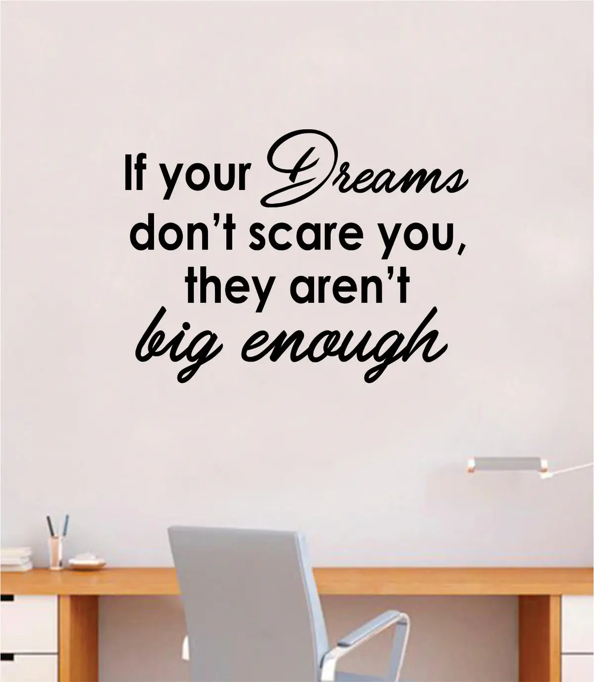 If Your Dreams Don't Scare You Quote Wall Decal Sticker Bedroom Room Art Vinyl Beautiful Inspirational Travel School Nursery 1
