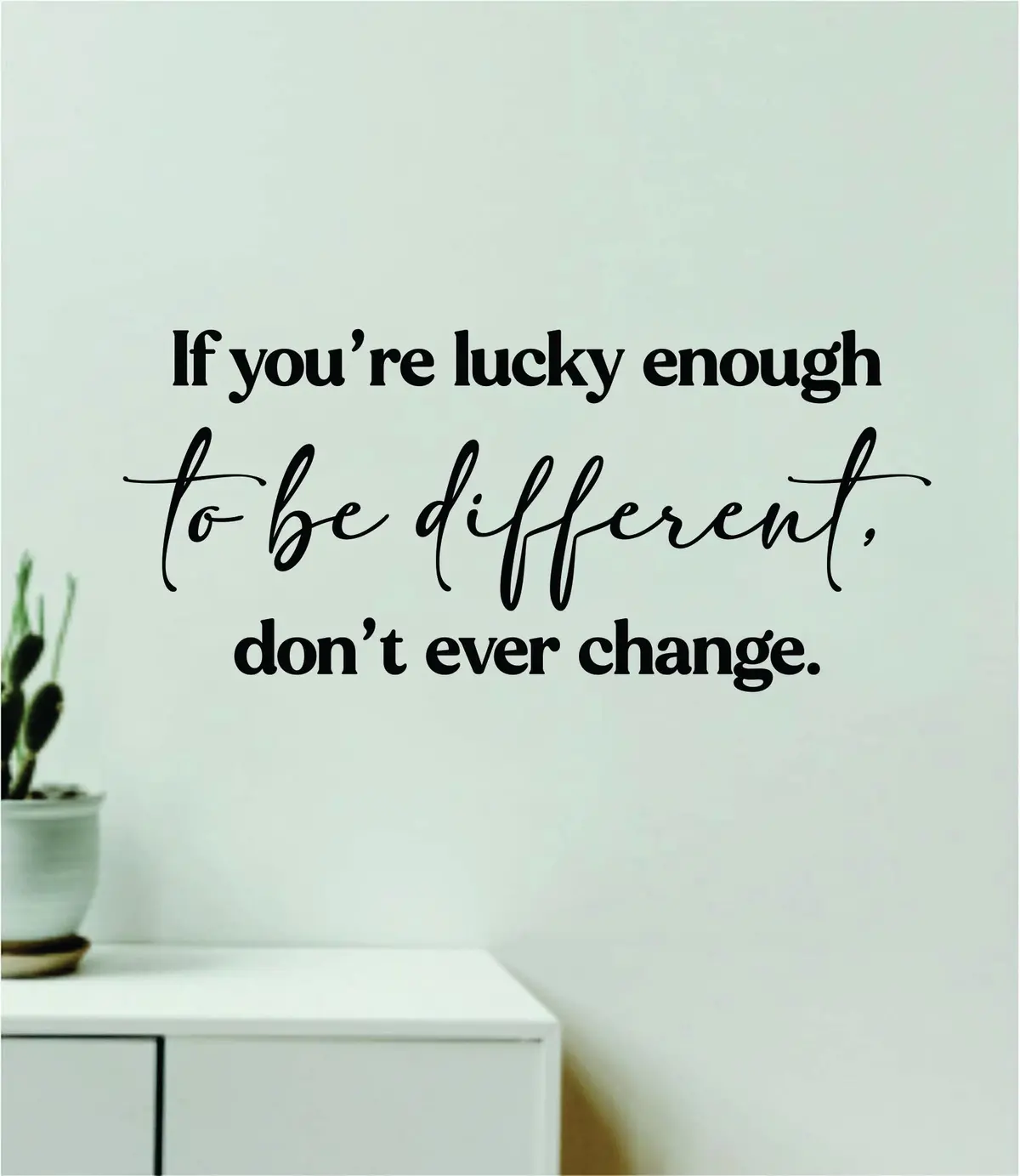 If You're Lucky Enough To Be Different Wall Decal Home Decor Bedroom Room Art Vinyl Sticker Quote Inspirational Girls Lyrics Music Taylors Version Eras Tour Swiftie 1
