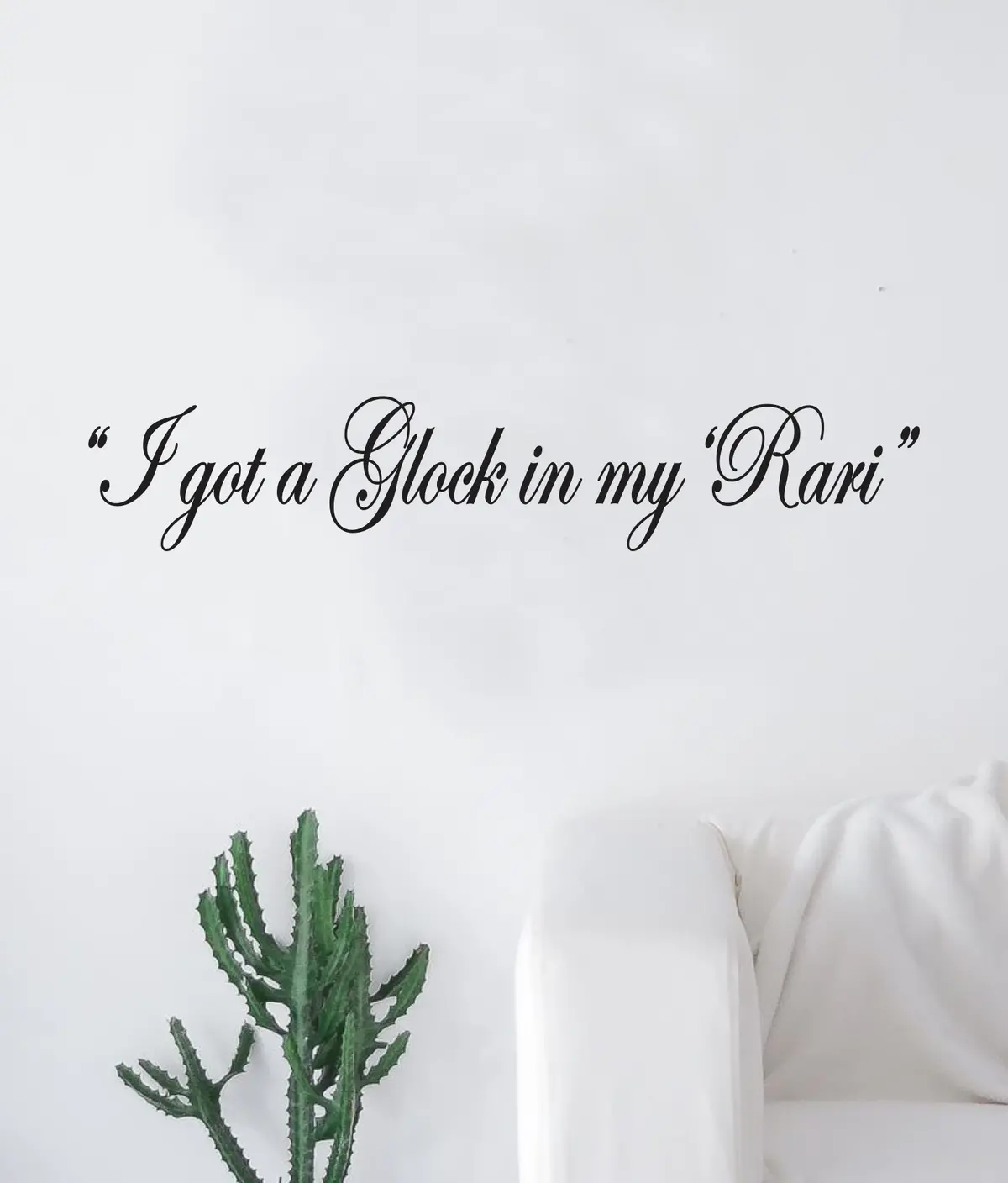 In My Rari Wall Decal Home Decor Art Sticker Vinyl Bedroom Room Boy Girl Teen Music Hip Hop Rap Lyrics Inspirational Quote Motivational Funny Fetty Wap 1
