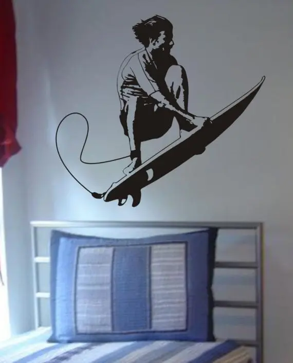 Surfer Version 4 Design Sports Decal Sticker Wall Vinyl 1