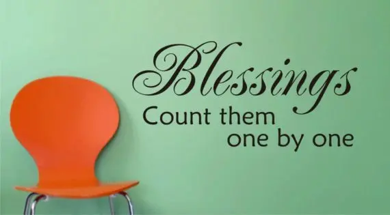 Blessings Count Them Quote Decal Sticker Wall Vinyl Decor Art 1