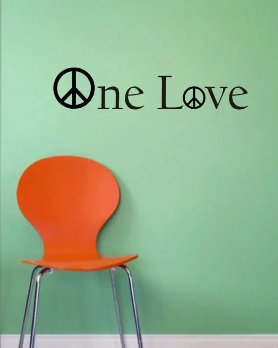Bob Marley One Love Version 1 Decal Quote Sticker Wall Vinyl Art Decor 1